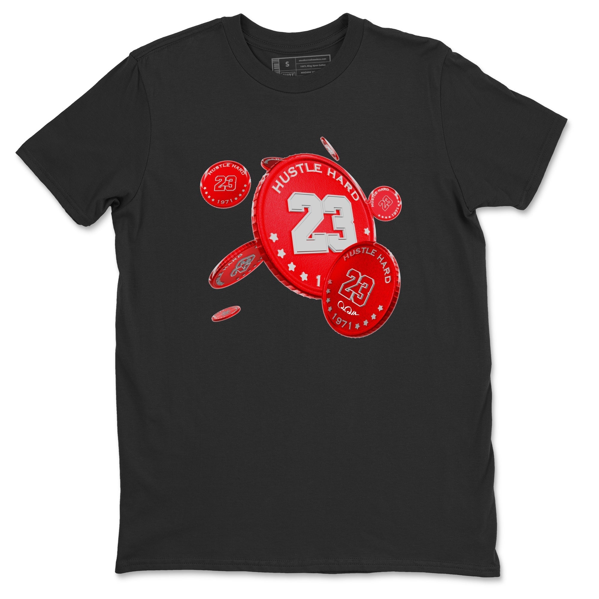 Air Jordan 12 Cherry Sneaker Match Tees Coin Drop Sneaker Tees AJ12 Cherry Sneaker Release Tees Unisex Shirts Black 2