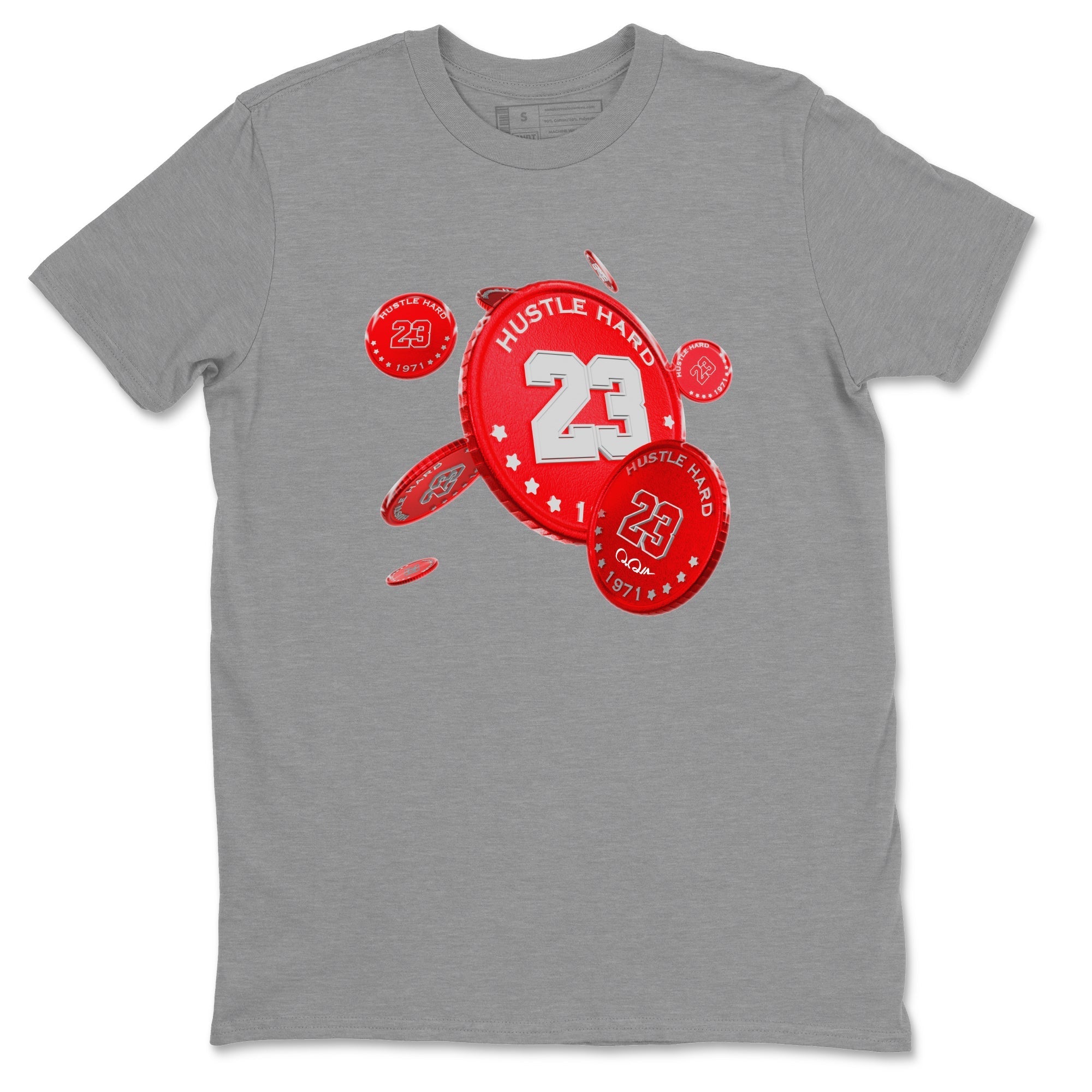 Air Jordan 12 Cherry Sneaker Match Tees Coin Drop Sneaker Tees AJ12 Cherry Sneaker Release Tees Unisex Shirts Heather Grey 2
