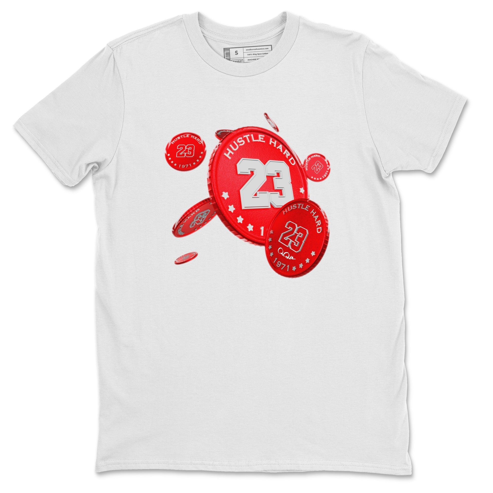 Air Jordan 12 Cherry Sneaker Match Tees Coin Drop Sneaker Tees AJ12 Cherry Sneaker Release Tees Unisex Shirts White 2