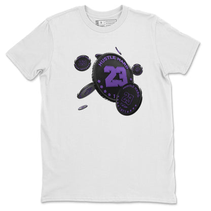 Air Jordan 12 Field Purple Sneaker Match Tees Coin Drop Sneaker Tees AJ12 Field Purple Sneaker Release Tees Unisex Shirts White 2