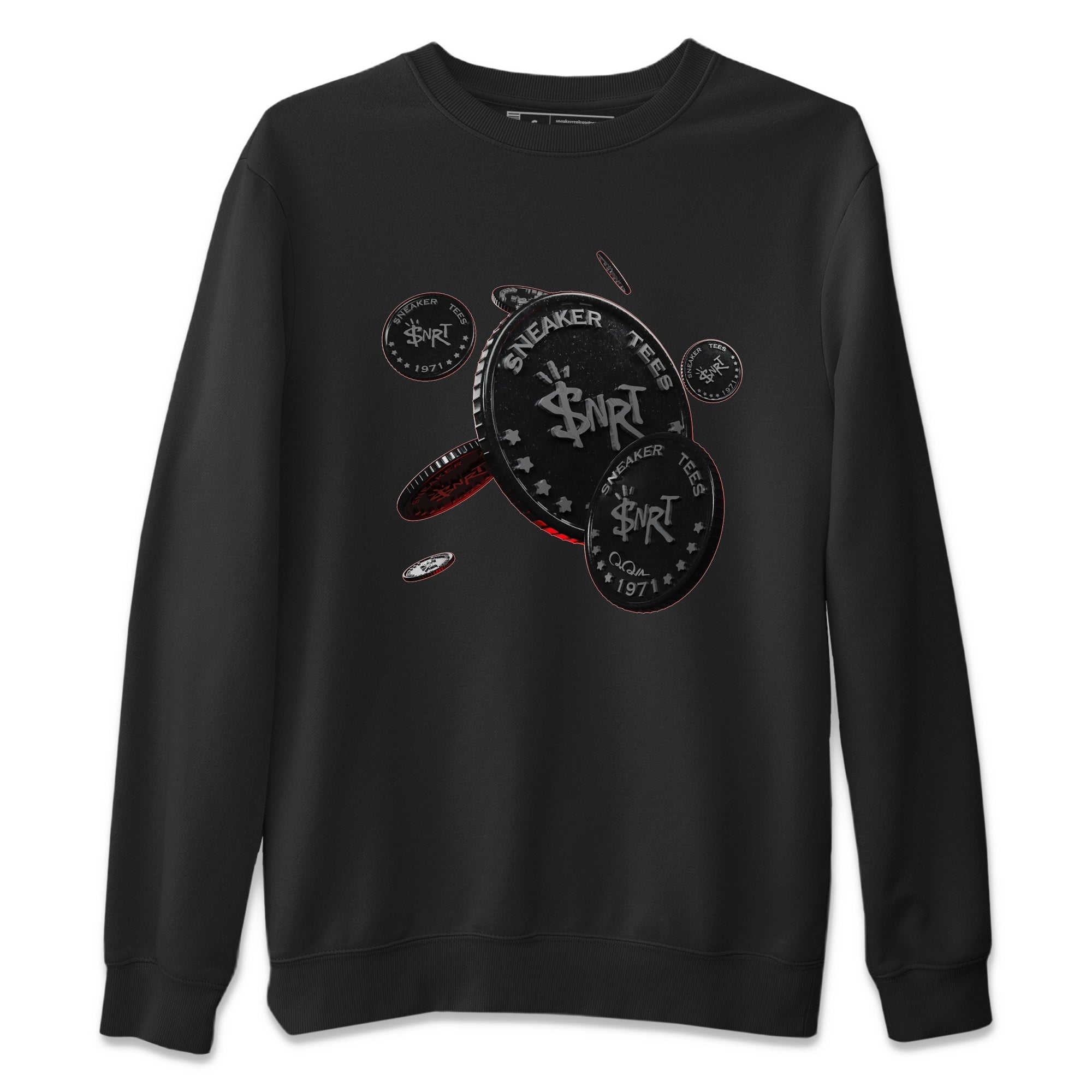 Air Jordan 13 Black Flint Sneaker Match Tees Coin Drop Streetwear Sneaker Shirt AJ13 Retro Black Flint Sneaker Release Tees Unisex Shirts Black 2