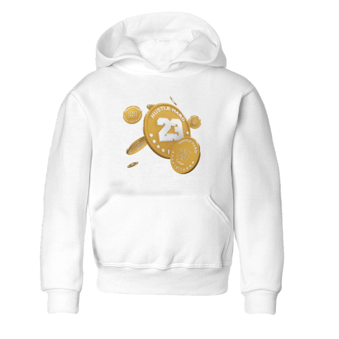 Air Jordan 13 Wheat Sneaker Match Tees Coin Drop Sneaker Tees AJ13 Wheat Sneaker Release Tees Kids Shirts White 2