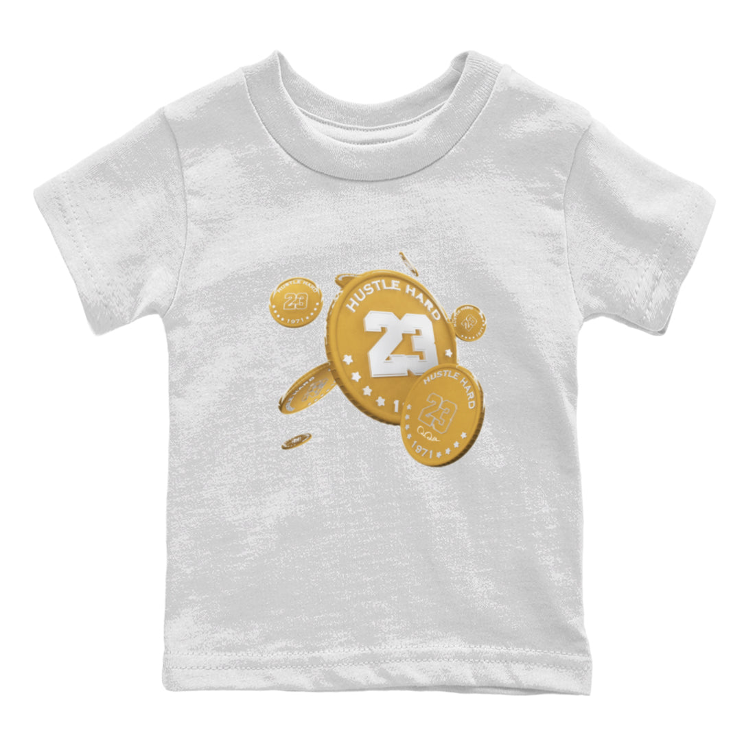 Air Jordan 13 Wheat Sneaker Match Tees Coin Drop Sneaker Tees AJ13 Wheat Sneaker Release Tees Kids Shirts White 2