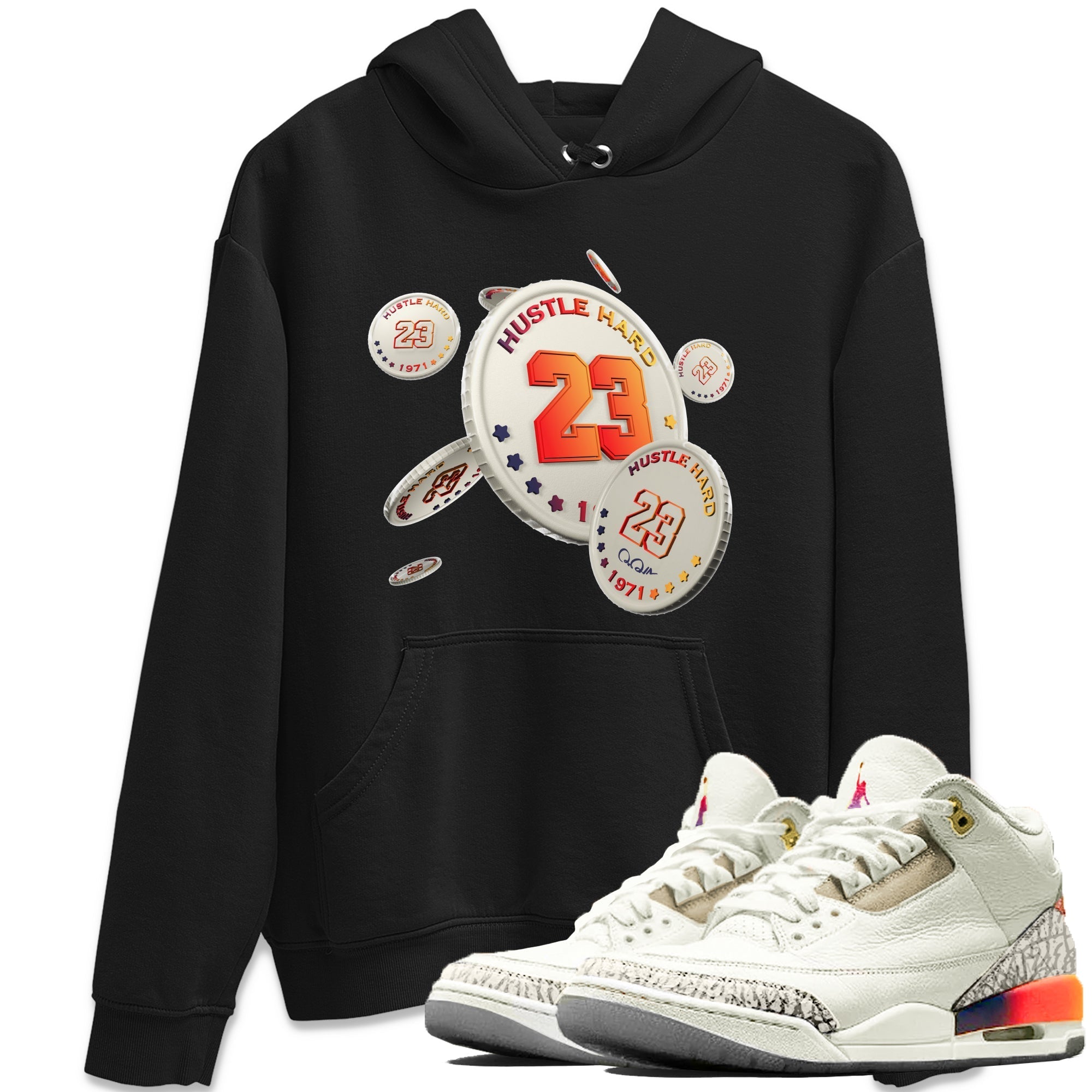 Air Jordan 3 J Balvin shirt to match jordans Coin Drop Streetwear Sneaker Shirt AJ3 Balvin  Drip Gear Zone Sneaker Matching Clothing LGBTQ Gay Pride T-Shirt Unisex Black 1 T-Shirt