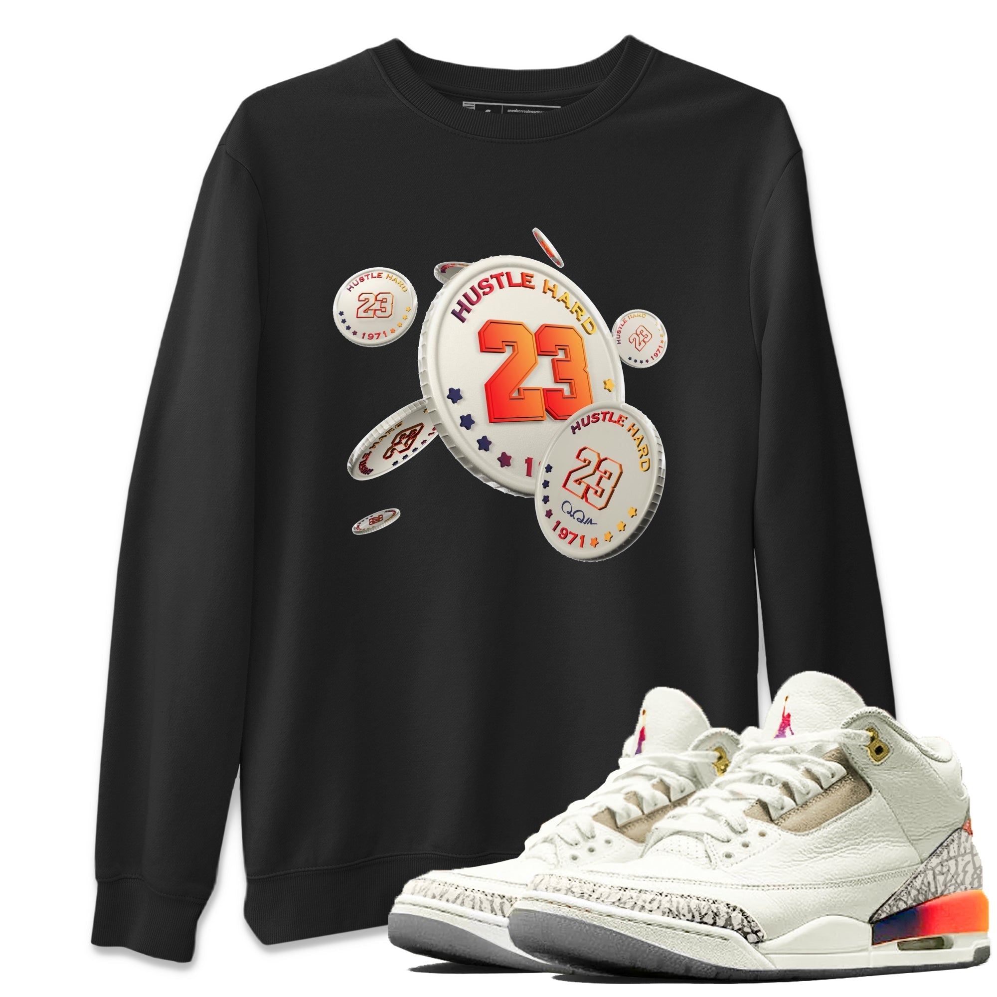Air Jordan 3 J Balvin shirt to match jordans Coin Drop Streetwear Sneaker Shirt AJ3 Balvin  Drip Gear Zone Sneaker Matching Clothing LGBTQ Gay Pride T-Shirt Unisex Black 1 T-Shirt