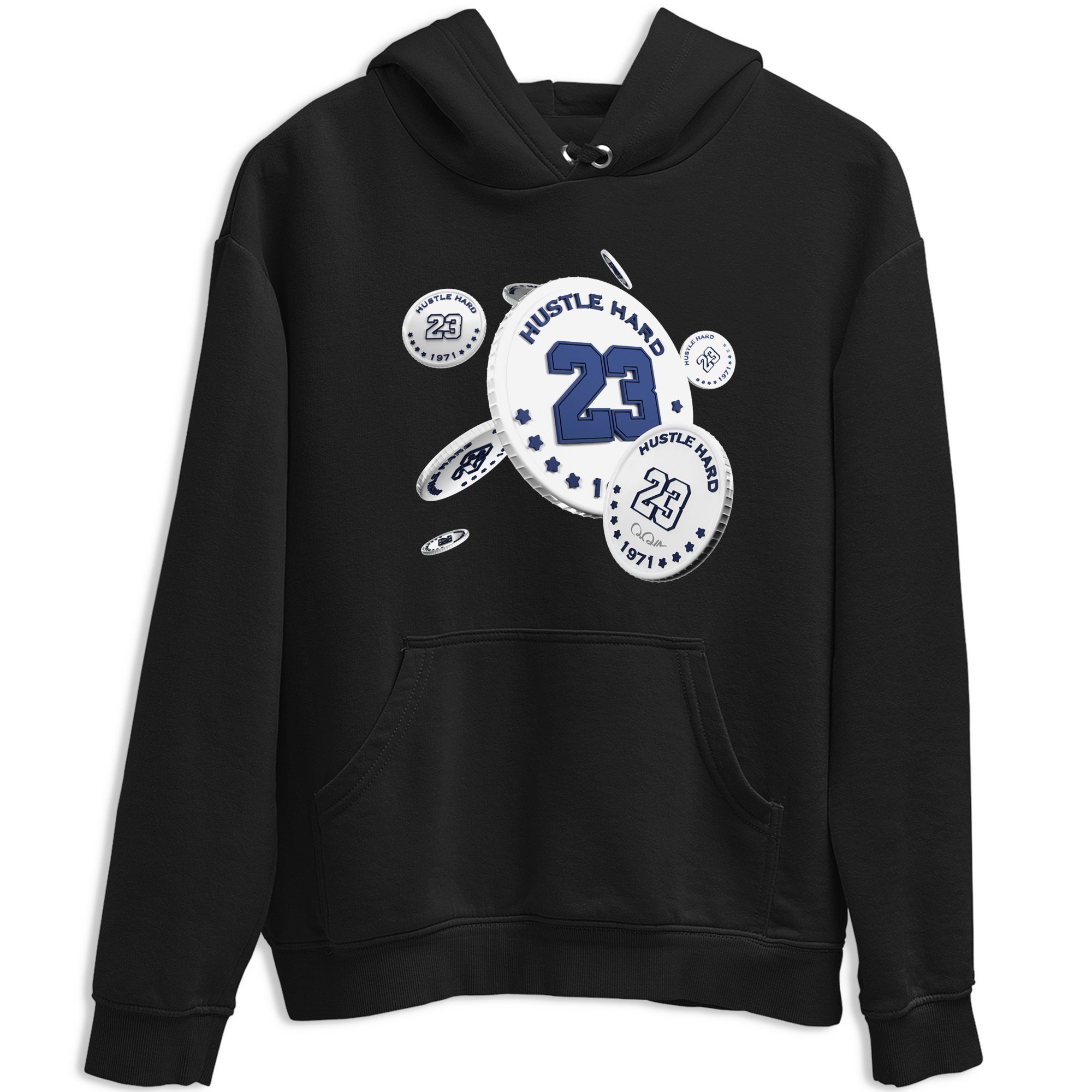 3s Midnight Navy shirt to match jordans Coin Drop sneaker match t-shirt AJ3 Midnight Navy Drip Gear Zone unisex cotton Black 2 Crew Neck T-Shirt