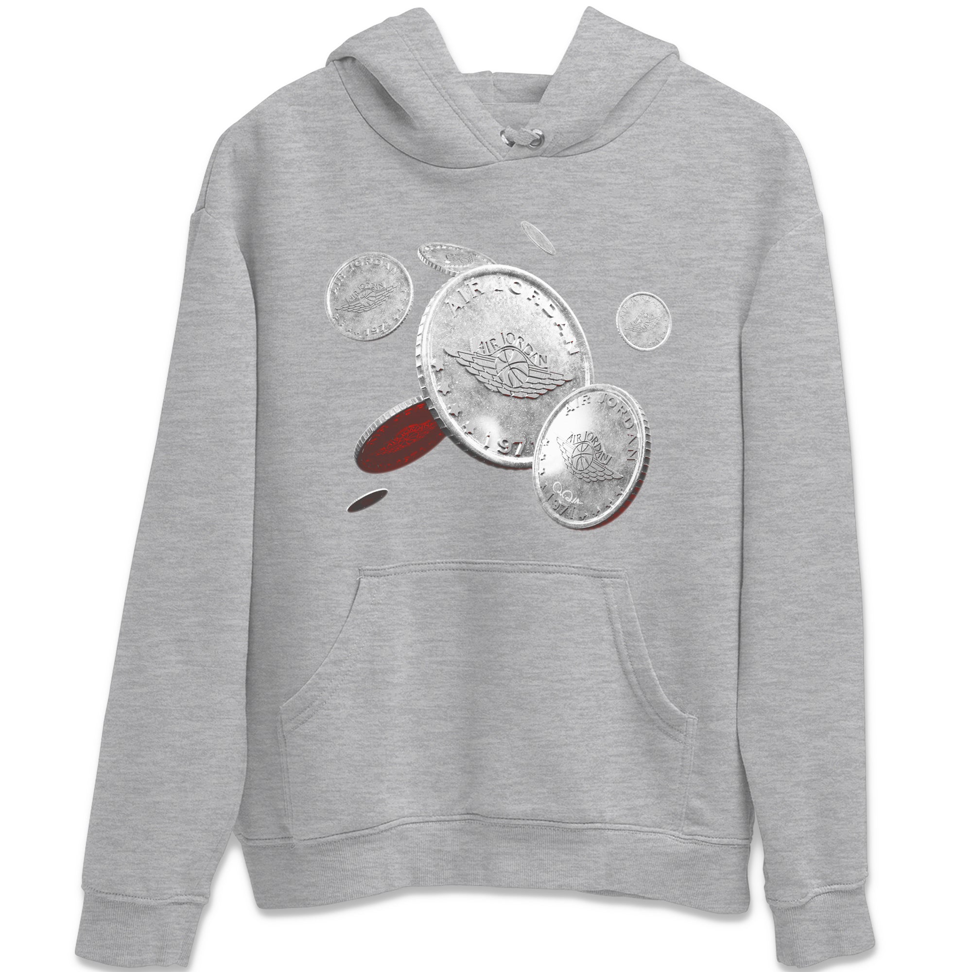 Air Jordan 3 White Cement Shirt To Match Jordans Coin Drop Sneaker Tees AJ3 White Cement Drip Gear Zone Sneaker Matching Clothing Unisex Shirts Heather Grey 2