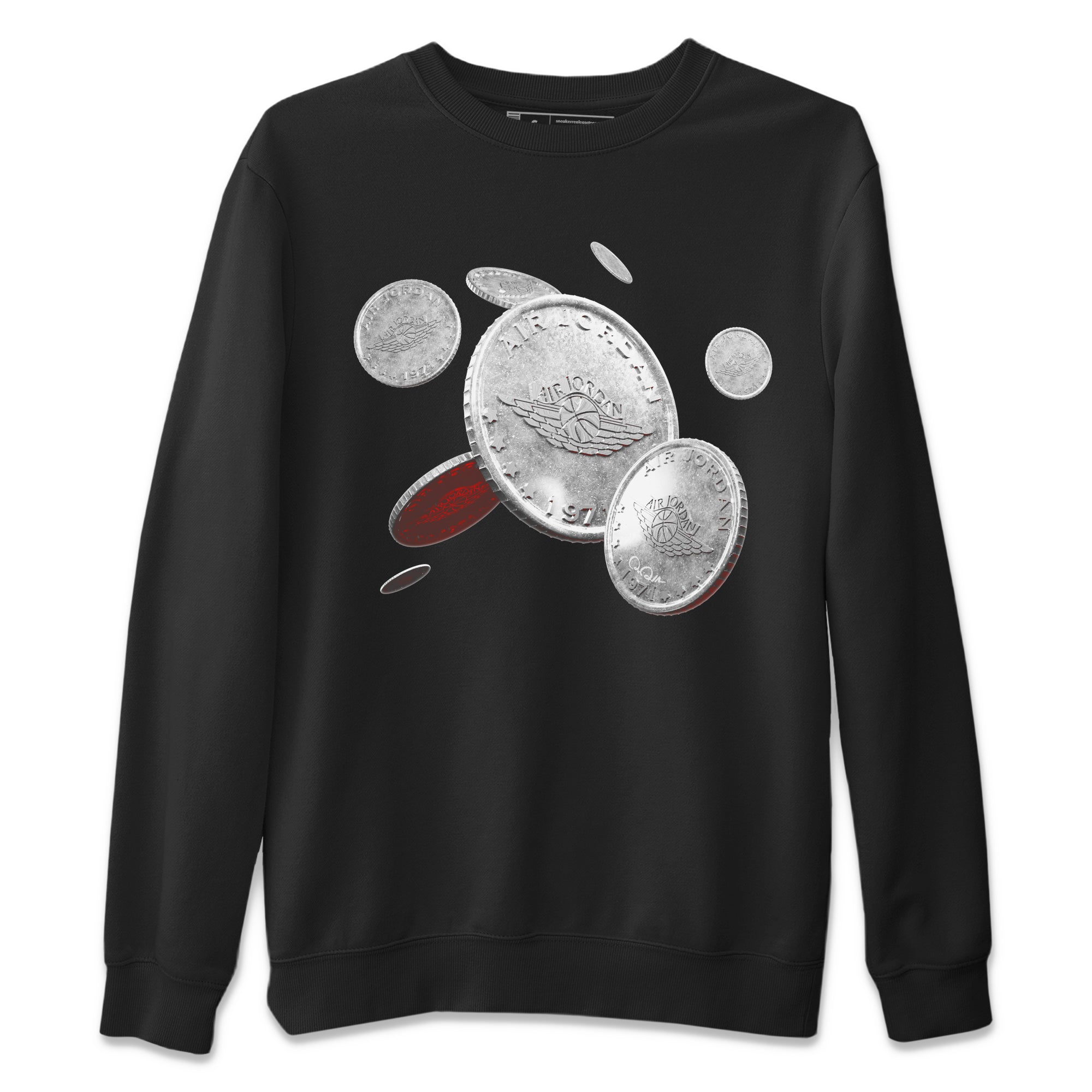 Air Jordan 3 White Cement Shirt To Match Jordans Coin Drop Sneaker Tees AJ3 White Cement Drip Gear Zone Sneaker Matching Clothing Unisex Shirts Black 2