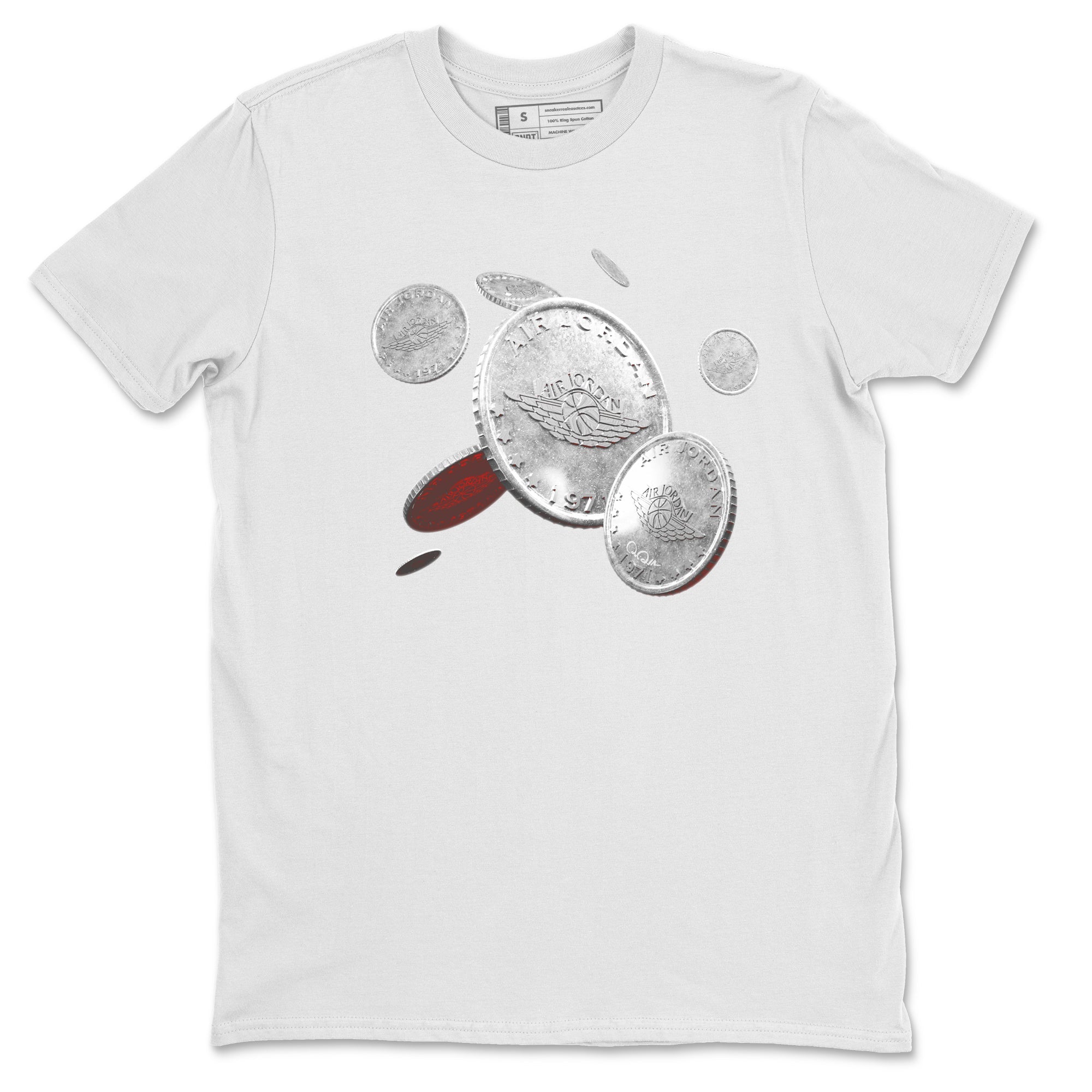 Air Jordan 3 White Cement Shirt To Match Jordans Coin Drop Sneaker Tees AJ3 White Cement Drip Gear Zone Sneaker Matching Clothing Unisex Shirts White 2