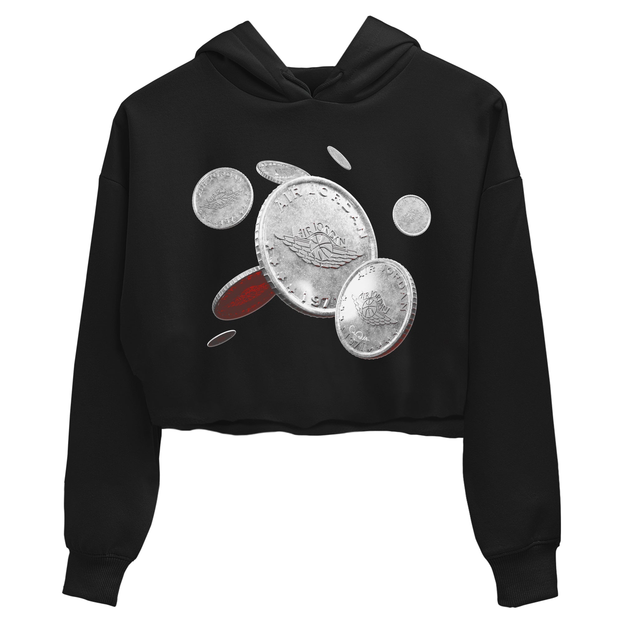 Air Jordan 3 White Cement Shirt To Match Jordans Coin Drop Sneaker Tees AJ3 White Cement Drip Gear Zone Sneaker Matching Clothing Women's Shirts Black 2