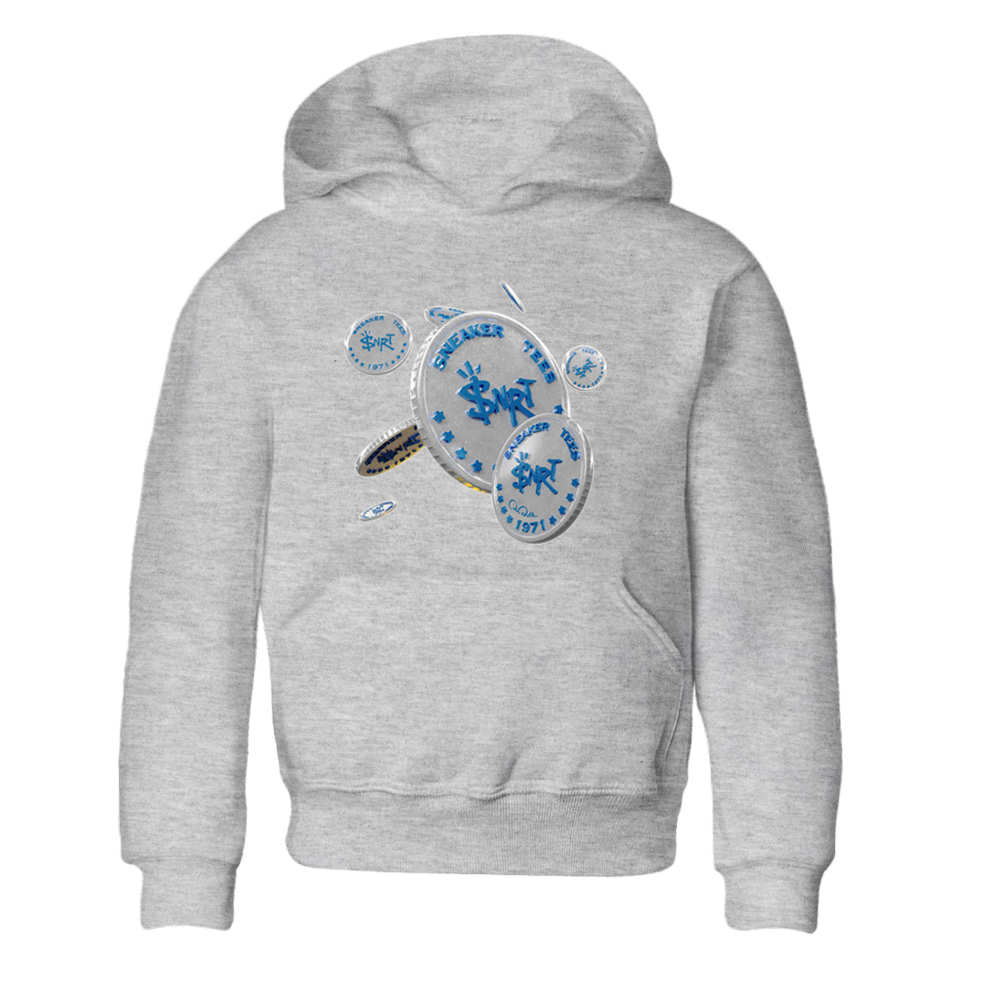 Air Jordan 3 Wizards Sneaker Match Tees Coin Drop Streetwear Sneaker Shirt AJ3 NBA Wizards  Sneaker Release Tees Kids Shirts Heather Grey 2