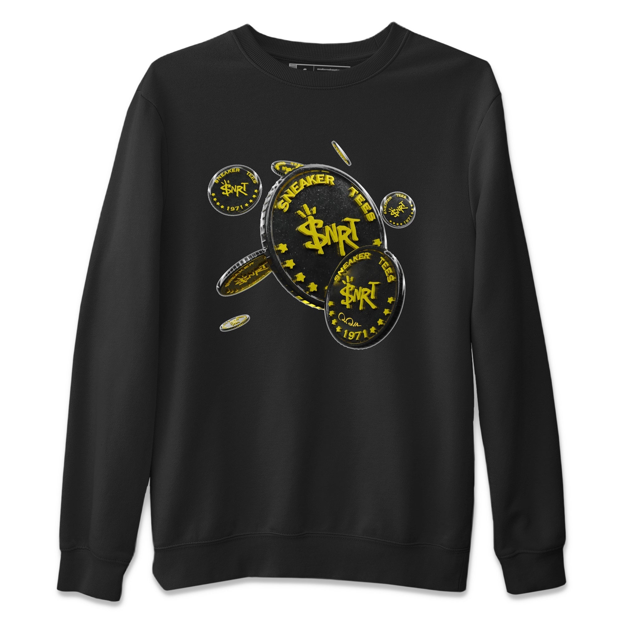 Air Jordan 4 Thunder Sneaker Match Tees Coin Drop Streetwear Sneaker Shirt AJ4 Thunder Jumpman Sneaker Release Tees Unisex Shirts Black 2