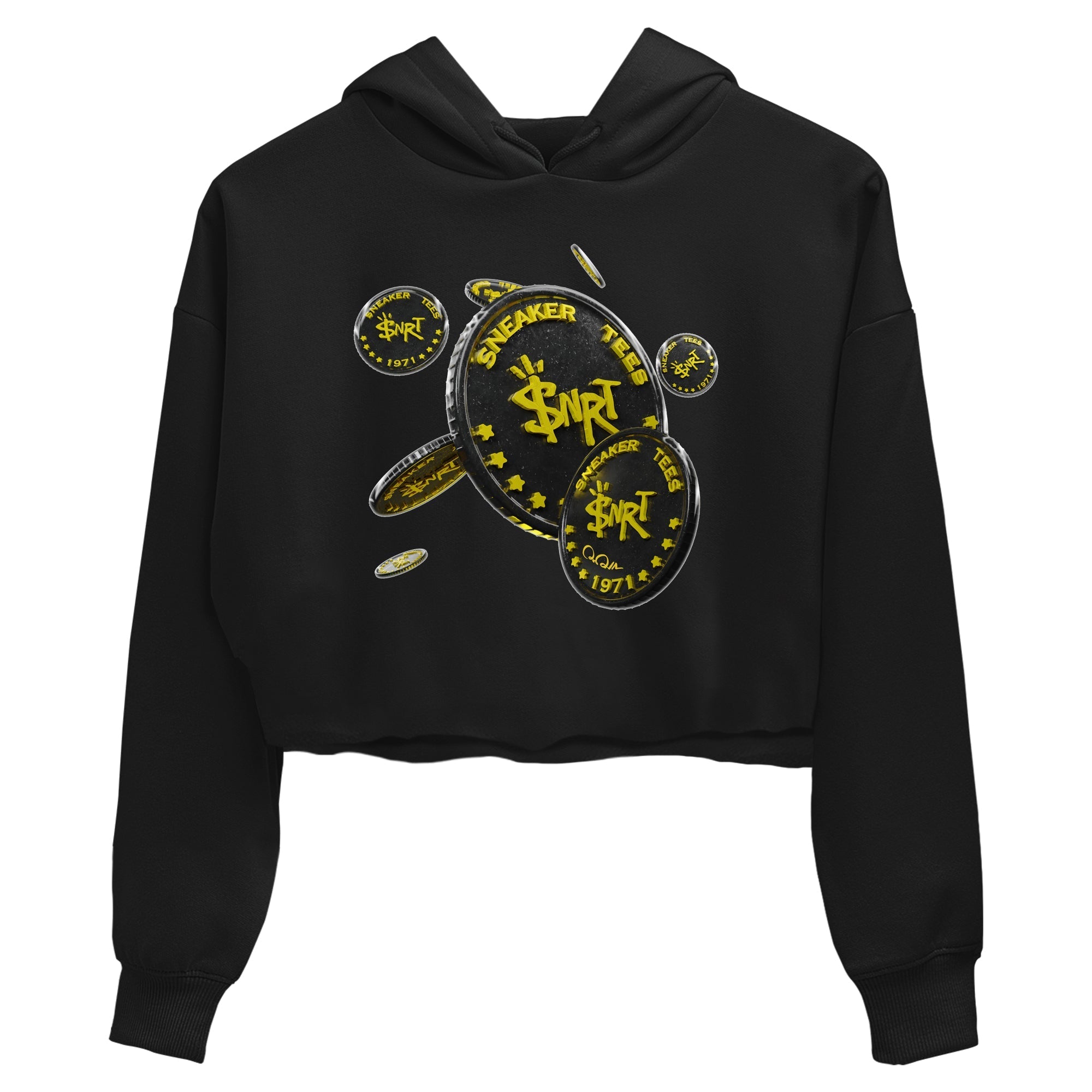Air Jordan 4 Thunder Sneaker Match Tees Coin Drop Streetwear Sneaker Shirt AJ4 Thunder Jumpman Sneaker Release Tees Women's Shirts Black 2