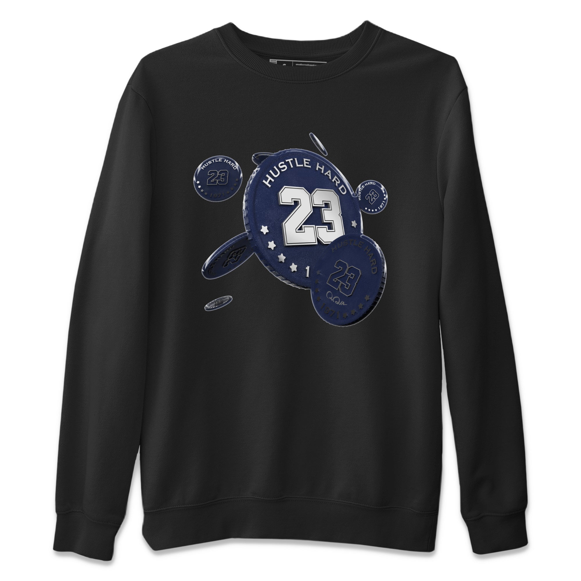 Air Jordan 5 Georgetown Sneaker Match Tees Coin Drop Streetwear Sneaker Shirt AJ5 Georgetown Sneaker Release Tees Unisex Shirts Black 2