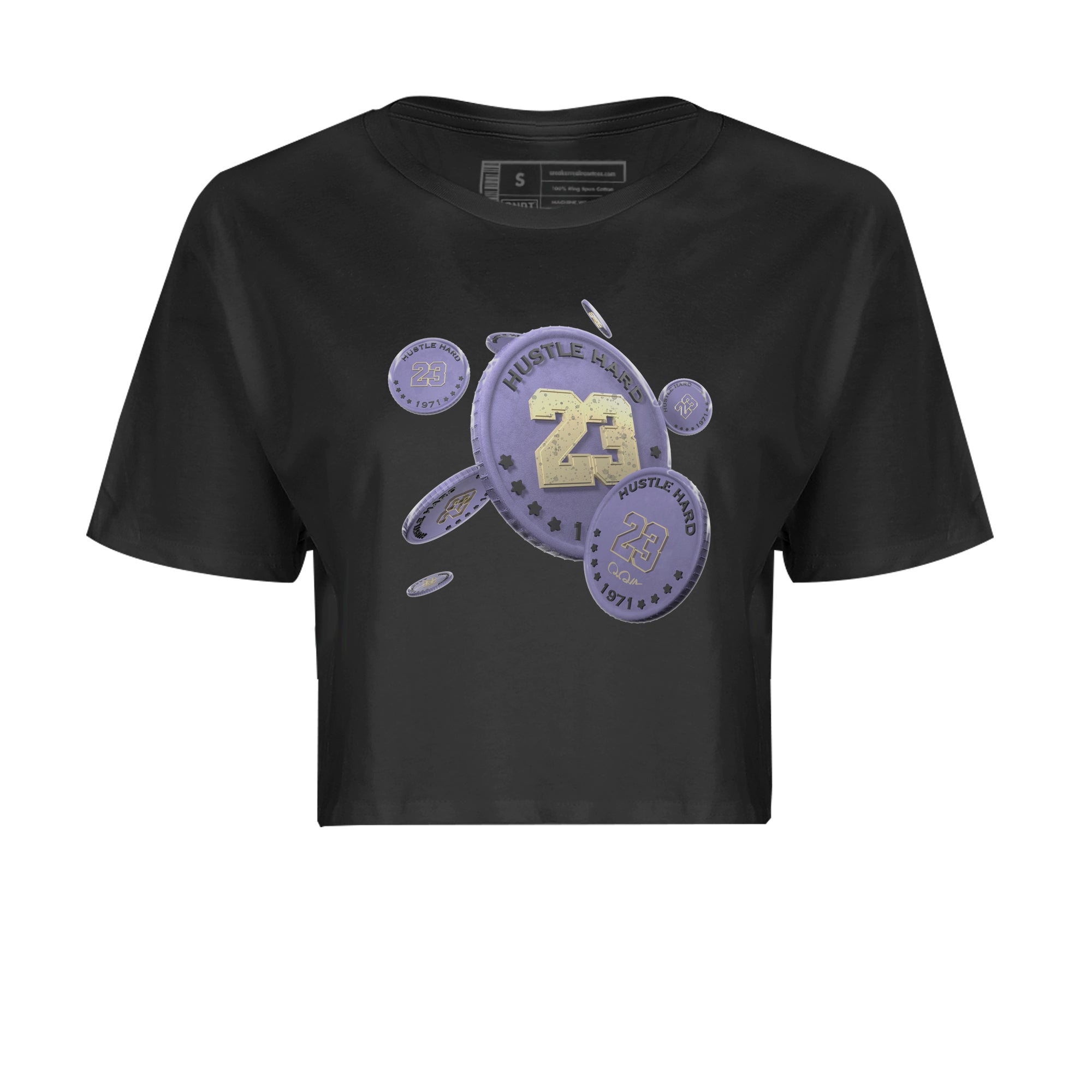 Air Jordan 5 Indigo Haze Sneaker Match Tees Coin Drop Sneaker Tees AJ5 Indigo Haze Sneaker Release Tees Women's Shirts Black 2