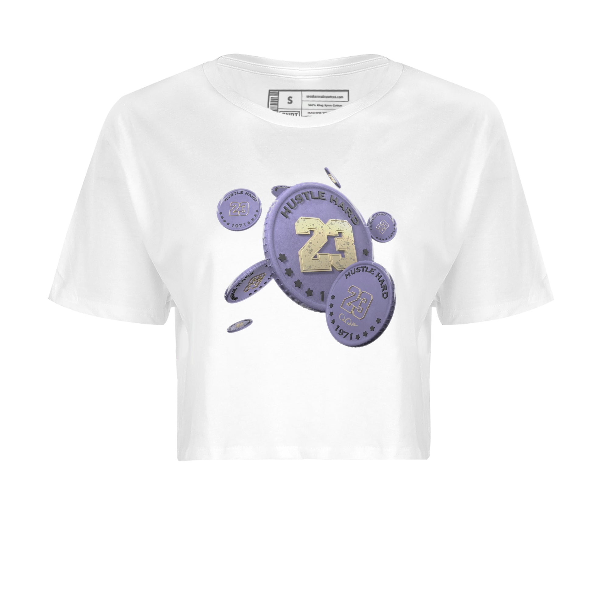 Air Jordan 5 Indigo Haze Sneaker Match Tees Coin Drop Sneaker Tees AJ5 Indigo Haze Sneaker Release Tees Women's Shirts White 2