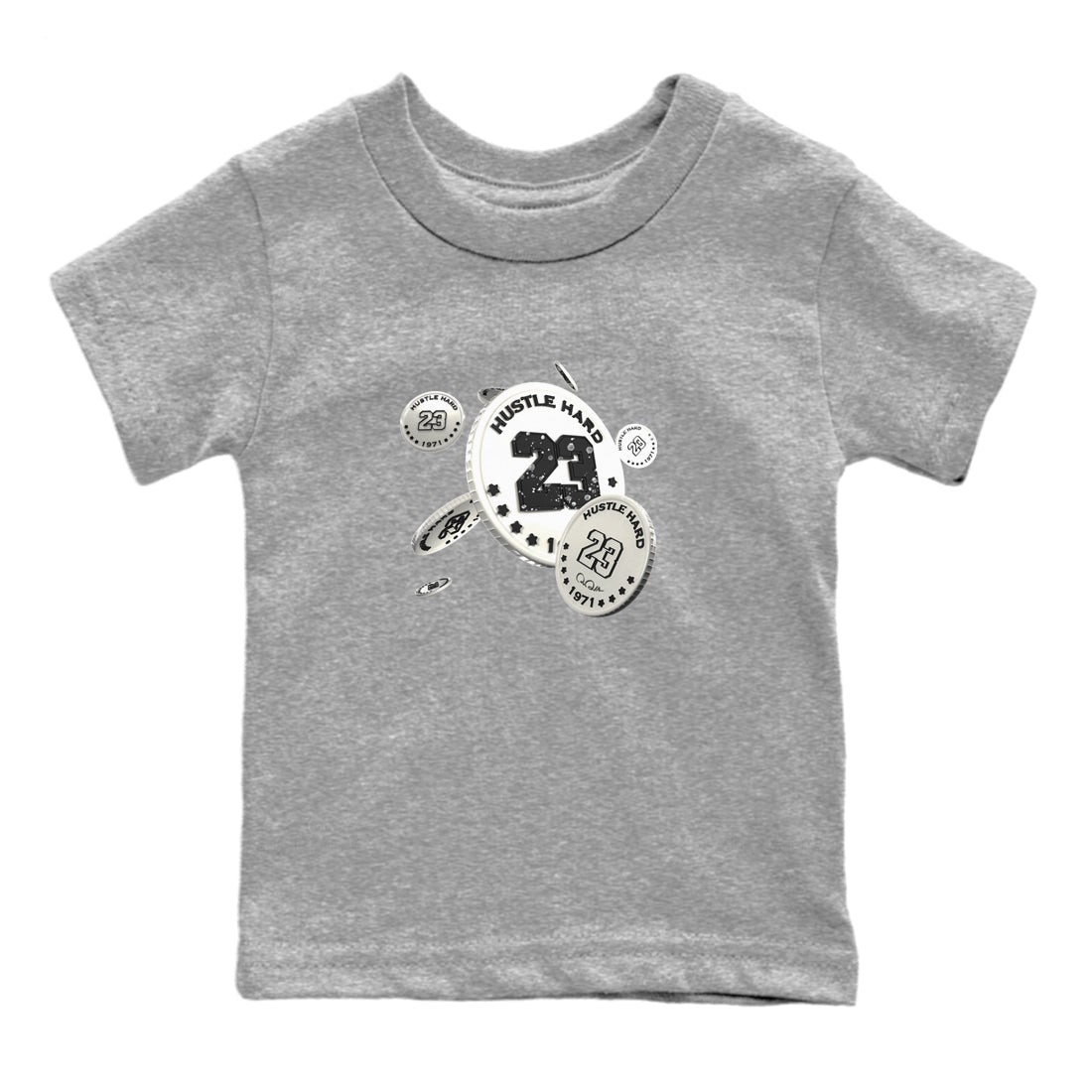 5s Sail shirt to match jordans Coin Drop sneaker tees Air Jordan 5 Sail Drip Gear Zone baby toddler Heather Grey 2 cotton Shirt