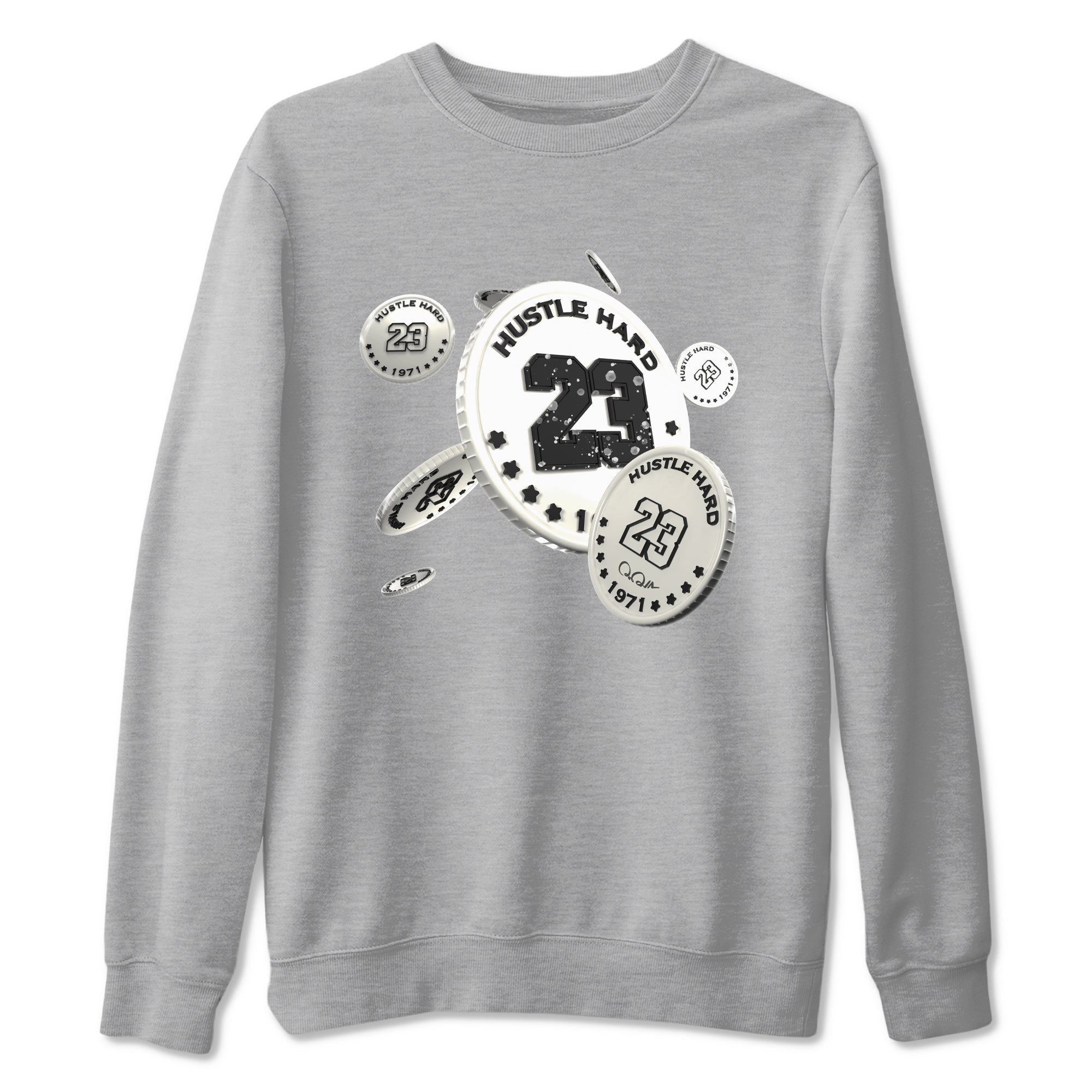 5s Sail shirt to match jordans Coin Drop sneaker tees Air Jordan 5 Sail Drip Gear Zone unisex cotton Heather Grey 2 crew neck shirt