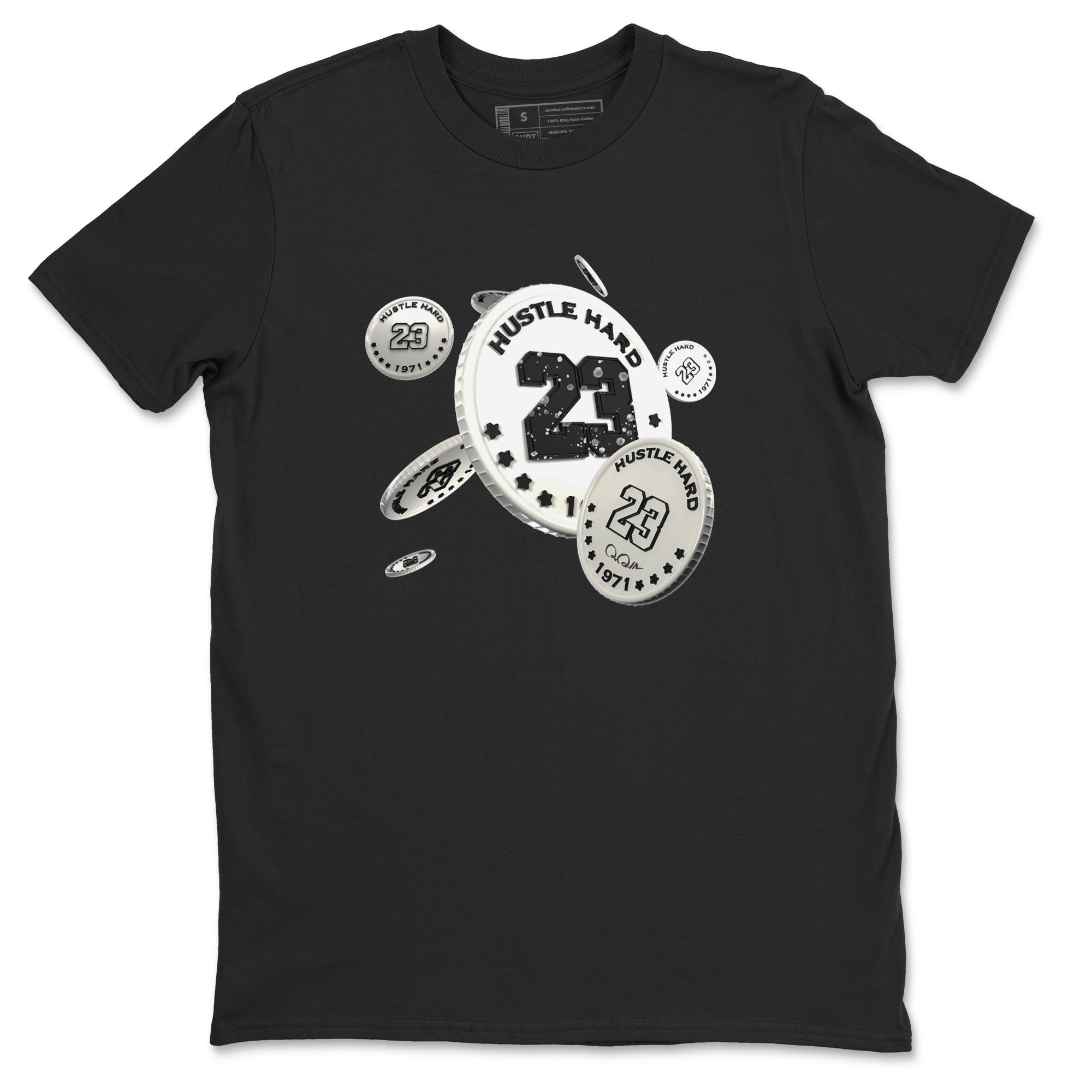 5s Sail shirt to match jordans Coin Drop sneaker tees Air Jordan 5 Sail Drip Gear Zone unisex cotton Black 2 crew neck shirt
