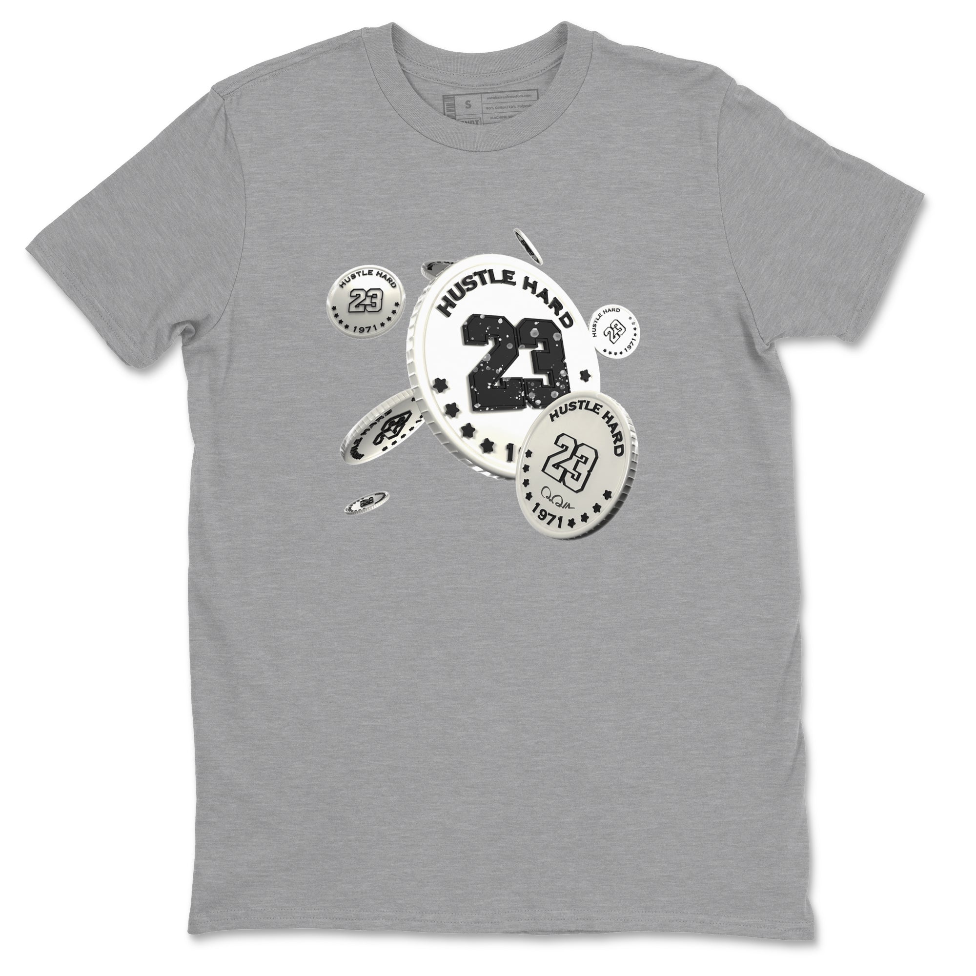 5s Sail shirt to match jordans Coin Drop sneaker tees Air Jordan 5 Sail Drip Gear Zone unisex cotton Heather Grey 2 crew neck shirt