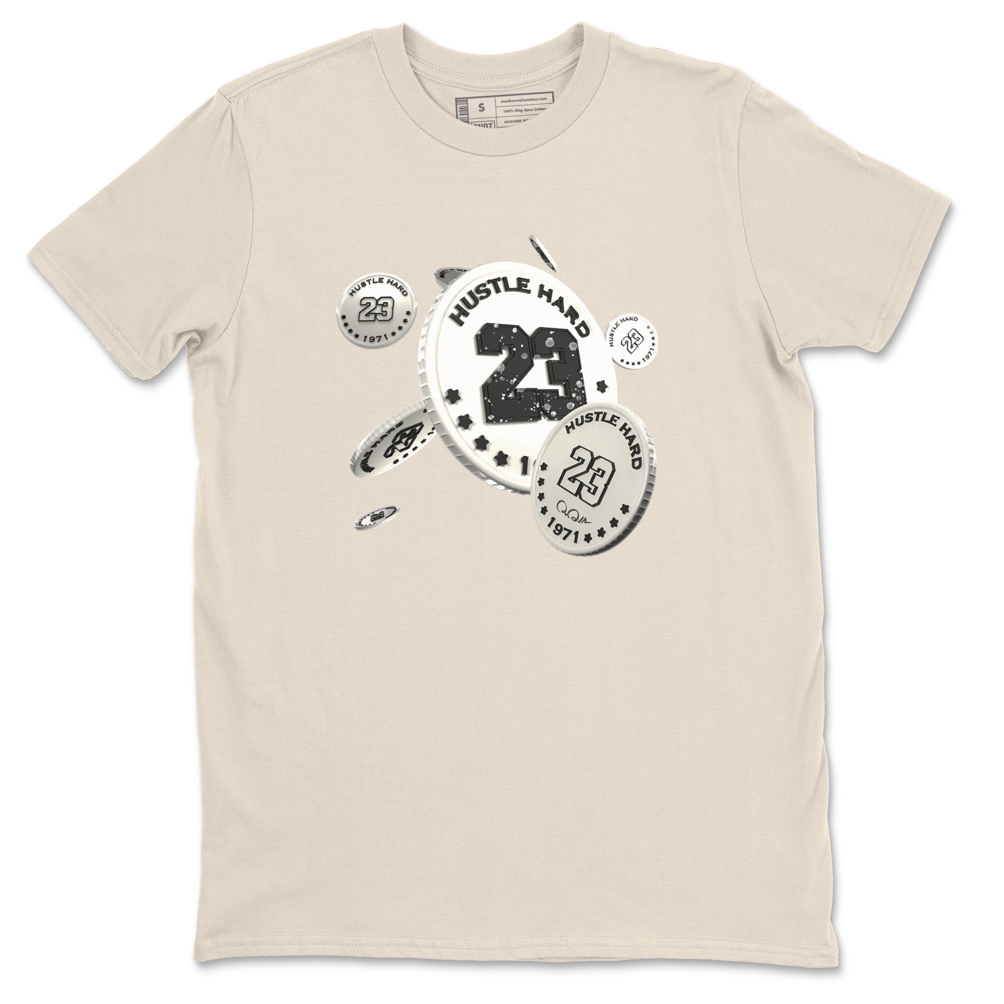 5s Sail shirt to match jordans Coin Drop sneaker tees Air Jordan 5 Sail Drip Gear Zone unisex cotton Natural 2 crew neck shirt