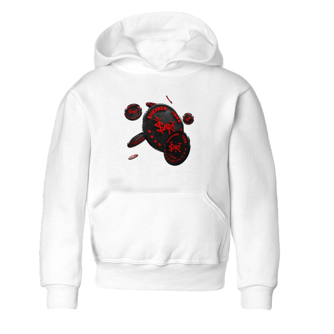 Air Jordan 6 Toro Bravo Sneaker Match Tees Coin Drop Streetwear Sneaker Shirt 3D Graphic Design Shirts AJ6 Toro Bravo Sneaker Release Tees Kids Shirts White 2