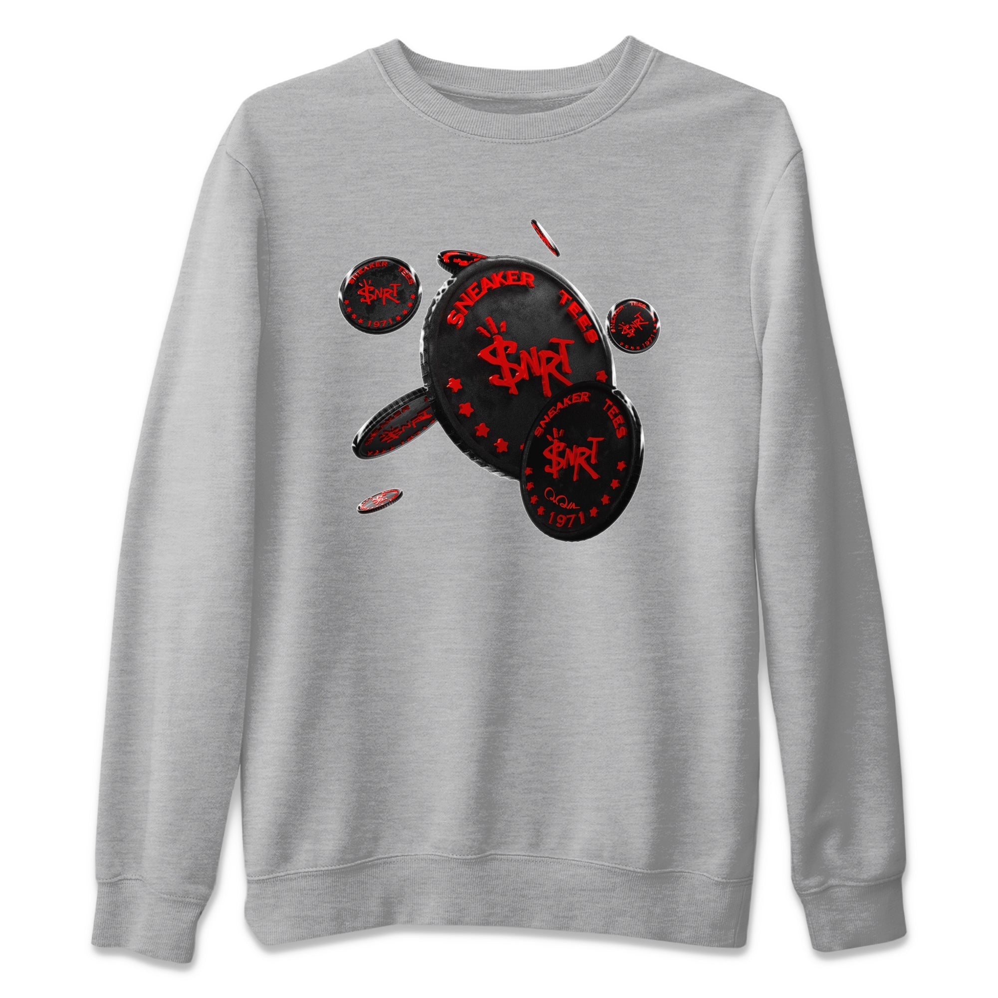 Air Jordan 6 Toro Bravo Sneaker Match Tees Coin Drop Streetwear Sneaker Shirt 3D Graphic Design Shirts AJ6 Toro Bravo Sneaker Release Tees Unisex Shirts Heather Grey 2