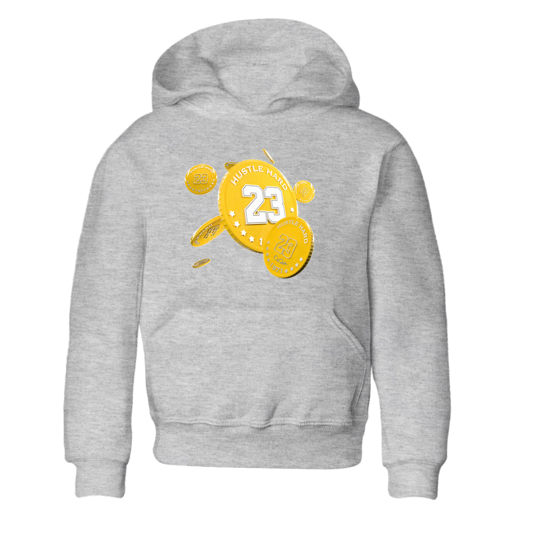 6s Yellow Ochre shirt to match jordans Coin Drop sneaker tees streetwear brand Air Jordan 6 Yellow Ochre Drip Gear Zone Brand Baby Toddler Heather Grey 2 T-Shirt