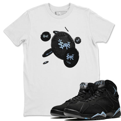 Air Jordan 7 Chambray Sneaker Match Tees Coin Drop Sneaker Tees AJ7 Chambray Sneaker Release Tees Unisex Shirts White 1