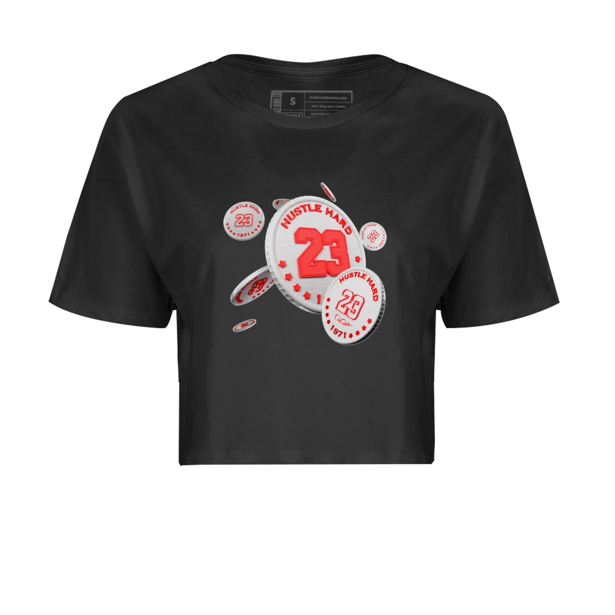 Air Jordan 7 Infrared Sneaker Match Tees Coin Drop Streetwear Sneaker Shirt AJ7 Infrared Sneaker Release Tees Women's Shirts Black 2