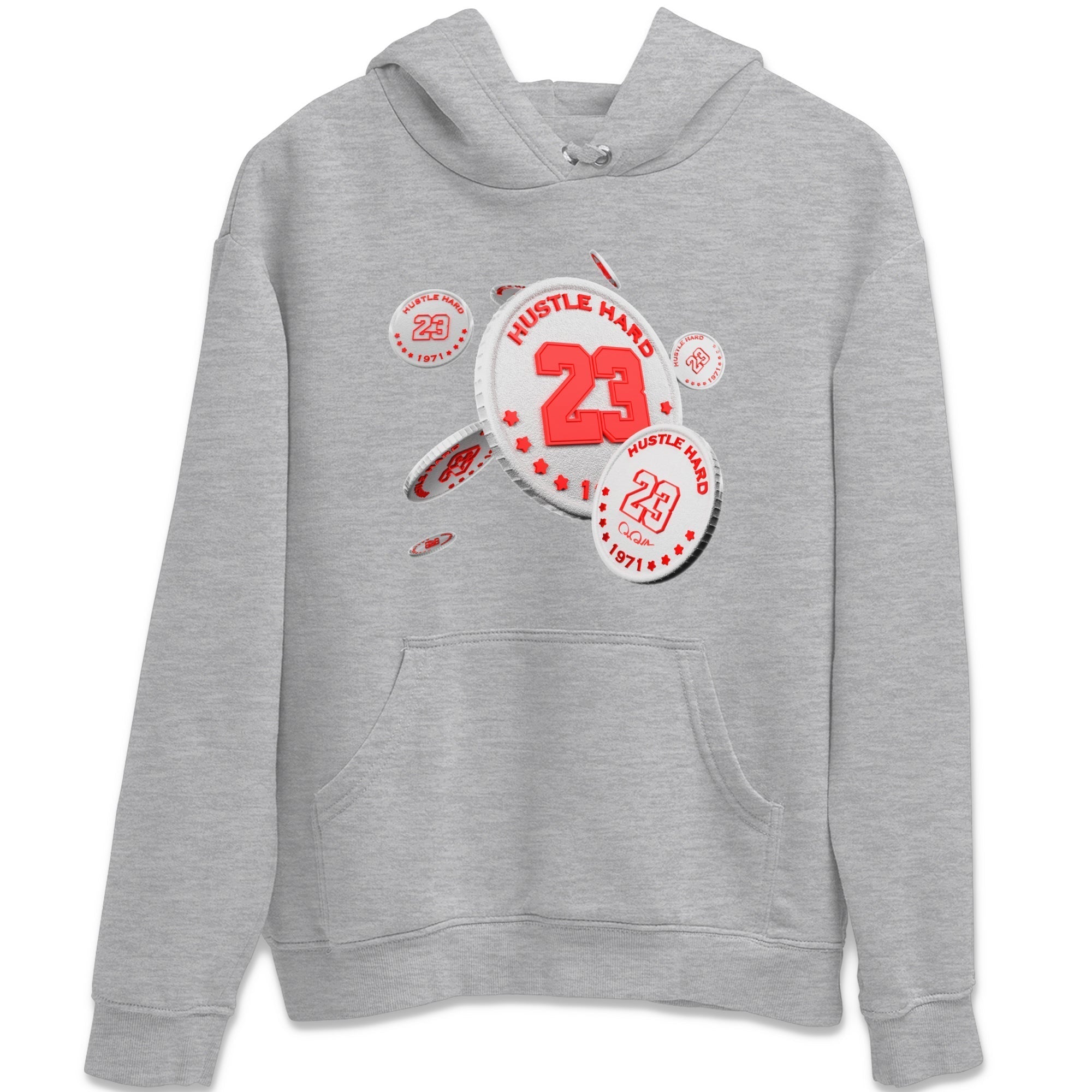 Air Jordan 7 Infrared Sneaker Match Tees Coin Drop Streetwear Sneaker Shirt AJ7 Infrared Sneaker Release Tees Unisex Shirts Heather Grey 2