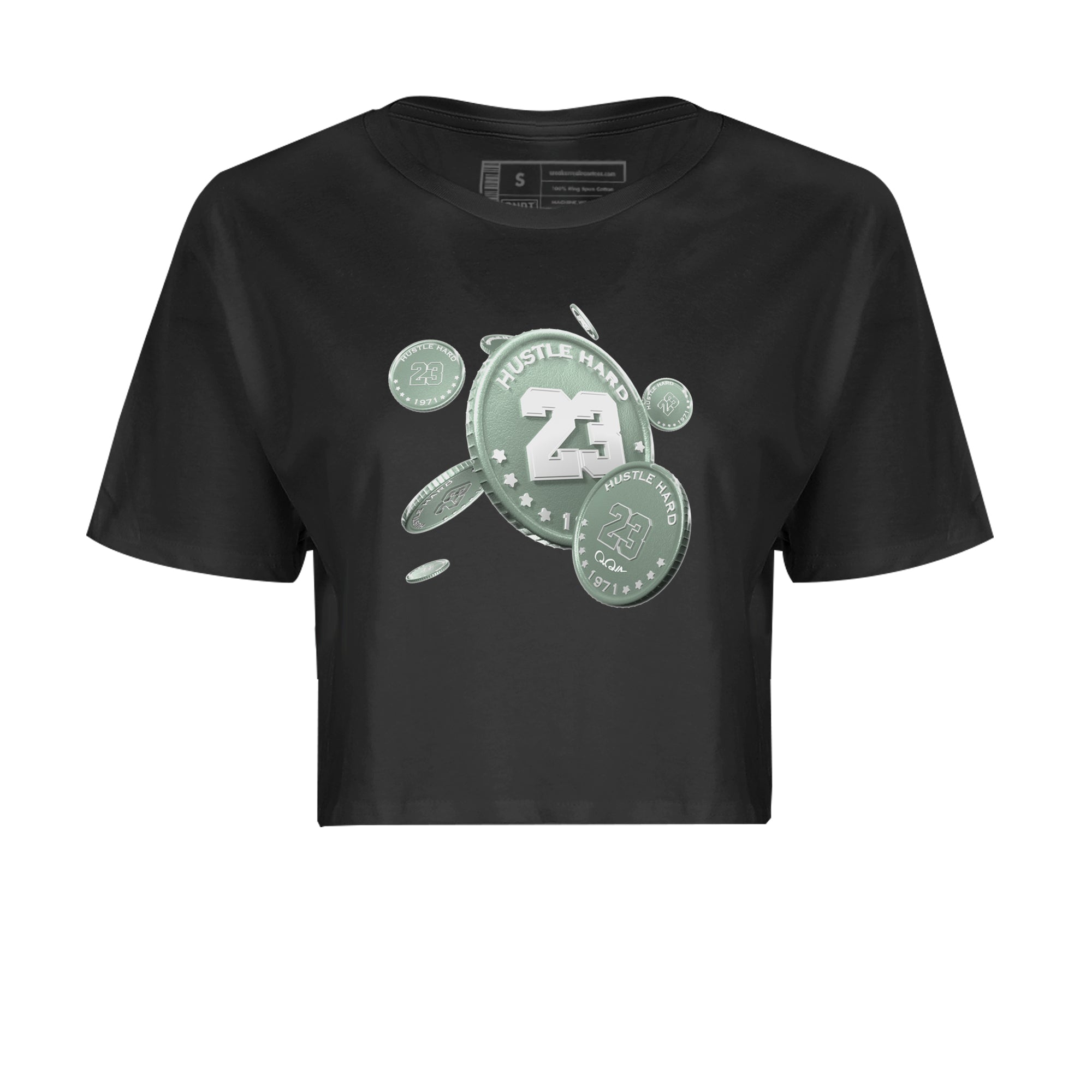 Dunk Mica Green Sneaker Match Tees Coin Drop Sneaker Tees Dunk OG Low Mica Green Sneaker Release Tees Women's Shirts Black 2