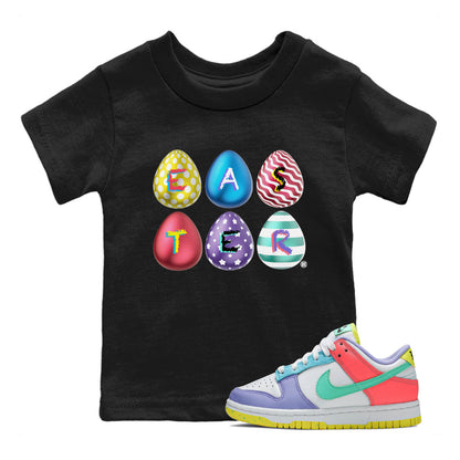 Dunk Easter Candy Sneaker Tees Drip Gear Zone Colorful Easter Sneaker Tees Holiday Easter T-Shirt Shirt Kids Shirts Black 1