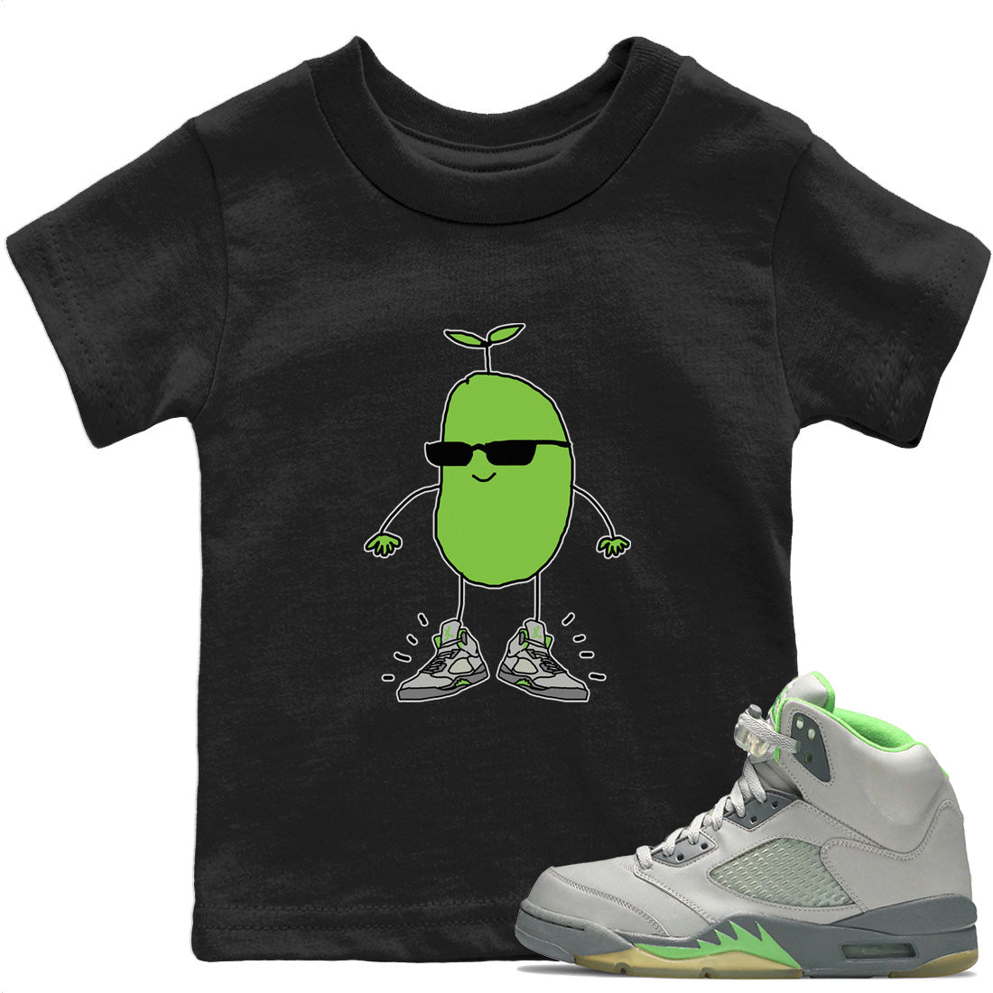 Jordan 5 Green Bean Sneaker Matching T-Shirt Cool Beans Sneaker Tees Jordan 5 Green Bean Sneaker Release Tees Kids Shirts