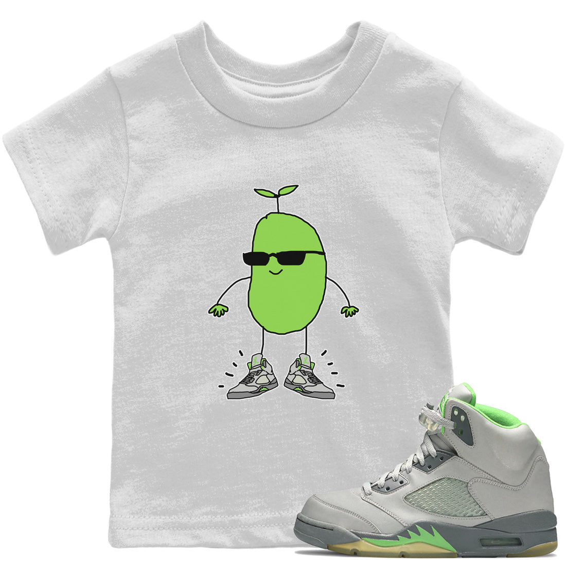 Jordan 5 Green Bean Sneaker Matching T-Shirt Cool Beans Sneaker Tees Jordan 5 Green Bean Sneaker Release Tees Kids Shirts
