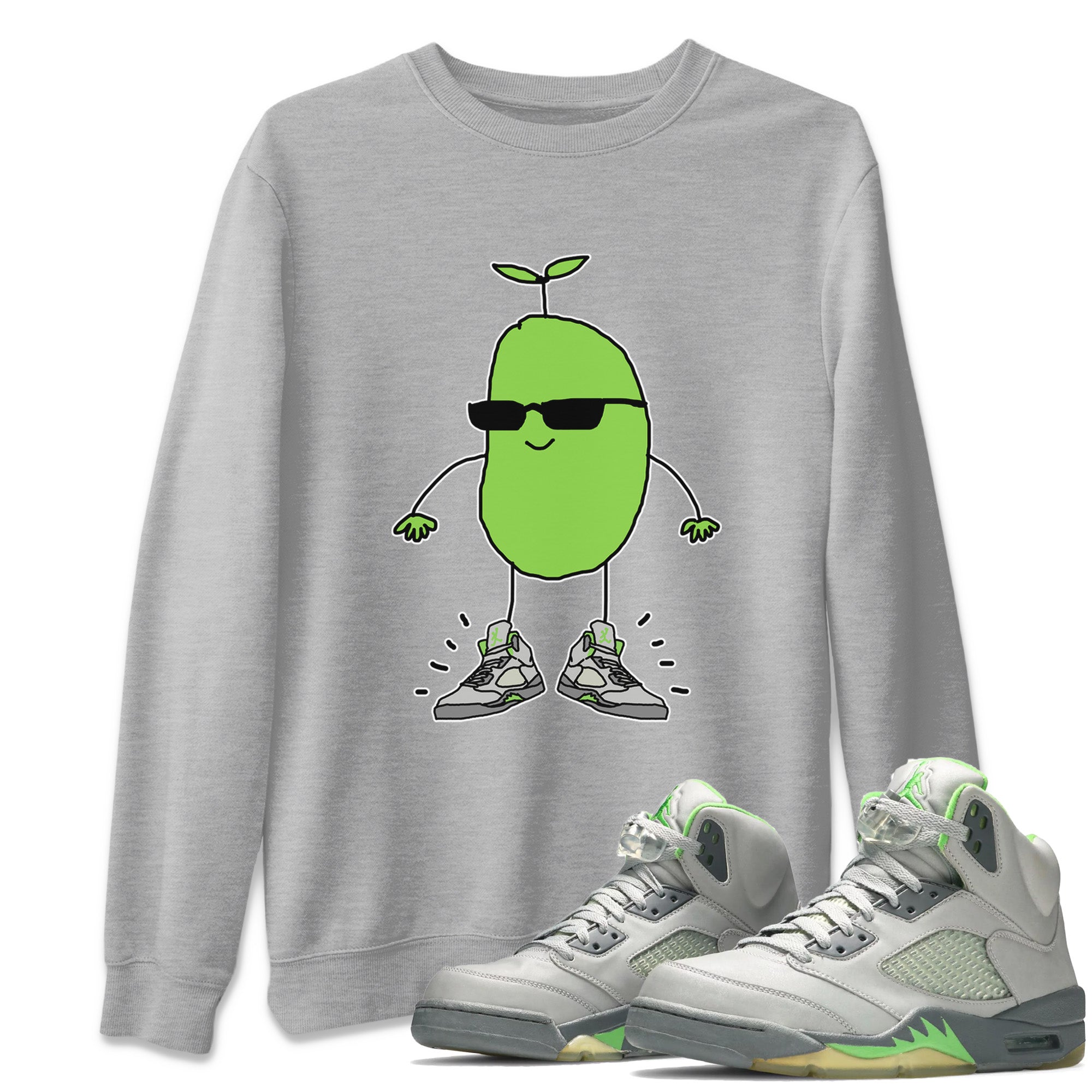 Jordan 5 Green Bean Sneaker Matching T-Shirt Cool Beans Sneaker Tees Jordan 5 Green Bean Sneaker Release Tees Crew Neck Tees