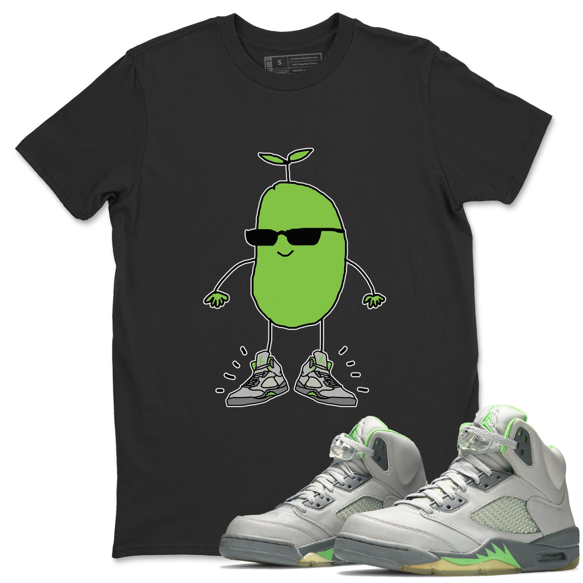 Jordan 5 Green Bean Sneaker Matching T-Shirt Cool Beans Sneaker Tees Jordan 5 Green Bean Sneaker Release Tees Crew Neck Tees