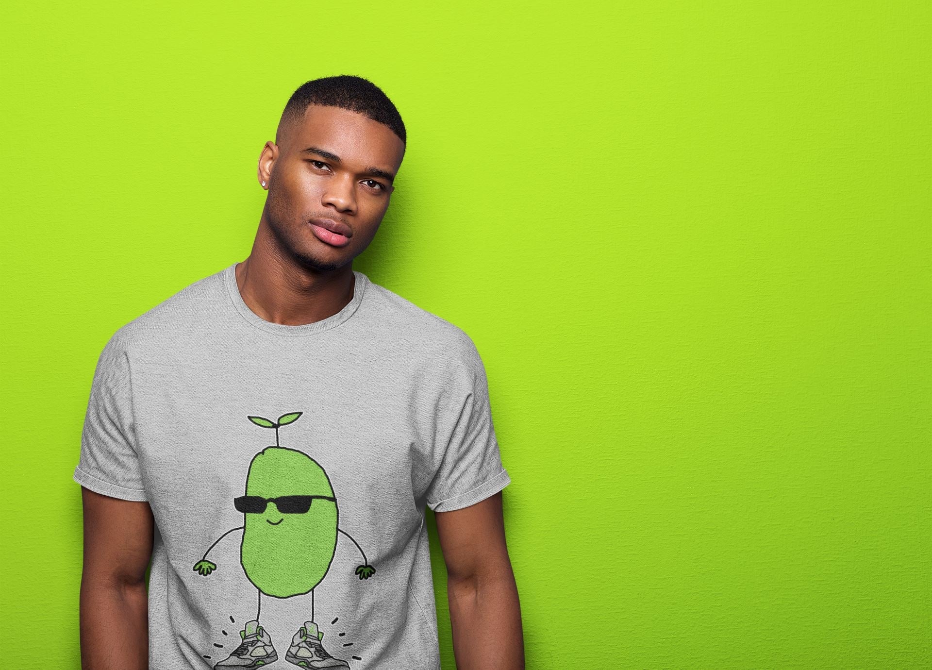 Jordan 5 Green Bean Sneaker Matching T-Shirt Cool Beans Sneaker Tees Jordan 5 Green Bean Sneaker Release Tees Crew Neck Tees