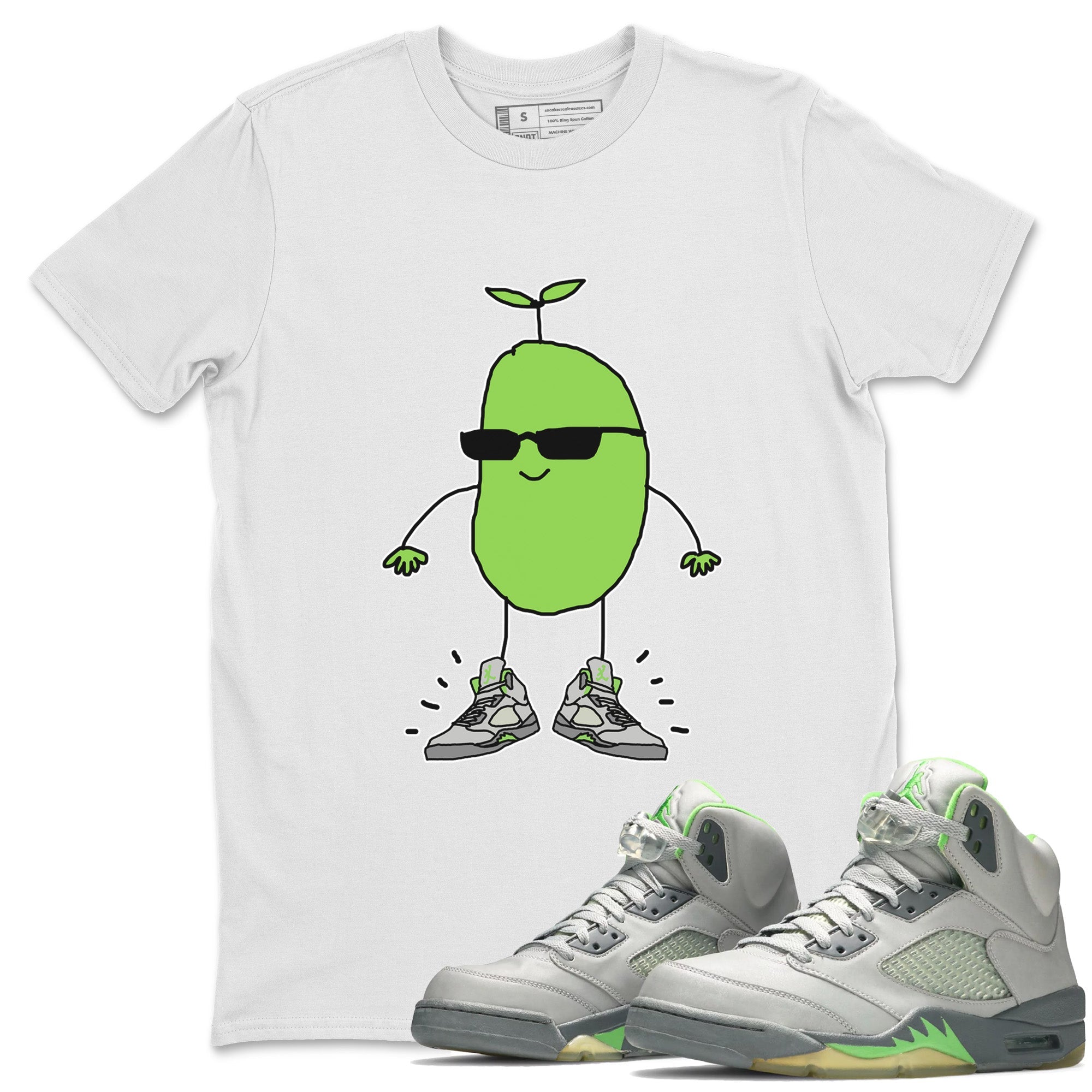 Jordan 5 Green Bean Sneaker Matching T-Shirt Cool Beans Sneaker Tees Jordan 5 Green Bean Sneaker Release Tees Crew Neck Tees