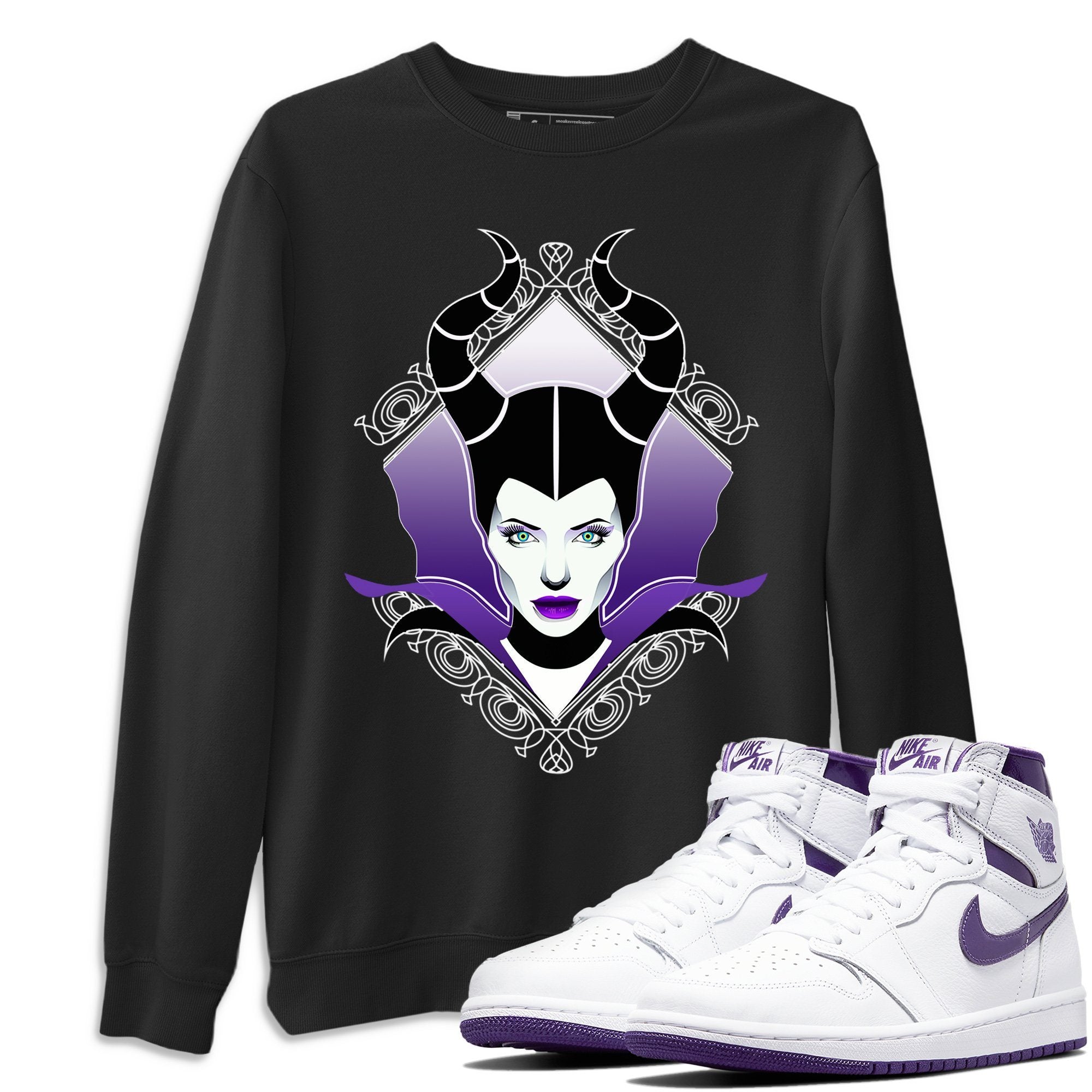 Jordan 1 WMNS Court Purple Shirt To Match Jordans Court Purple Evil Sneaker Tees Jordan 1 WMNS Court Purple Drip Gear Zone Sneaker Matching Clothing Unisex Shirts