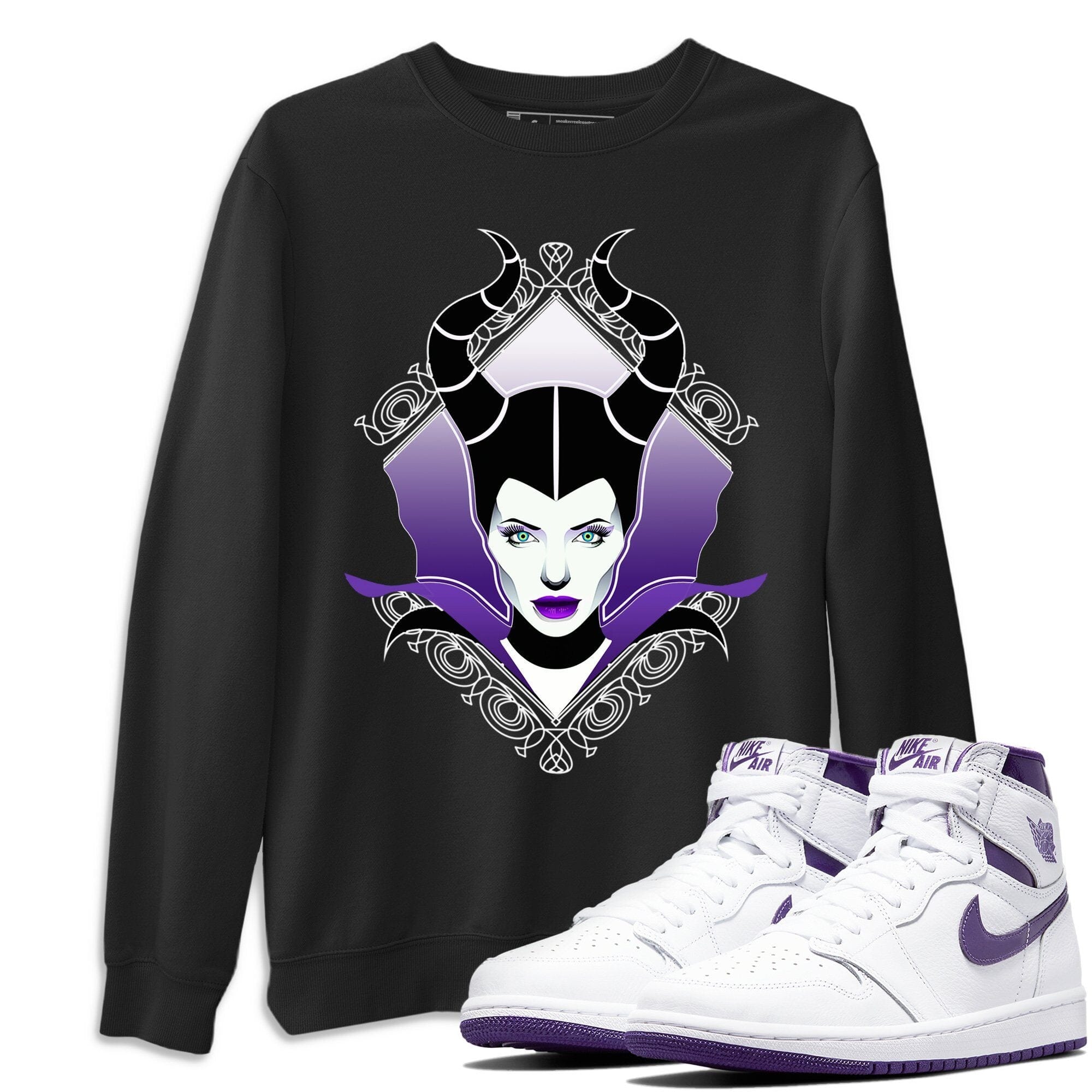 Jordan 1 WMNS Court Purple Shirt To Match Jordans Court Purple Evil Sneaker Tees Jordan 1 WMNS Court Purple Drip Gear Zone Sneaker Matching Clothing Unisex Shirts