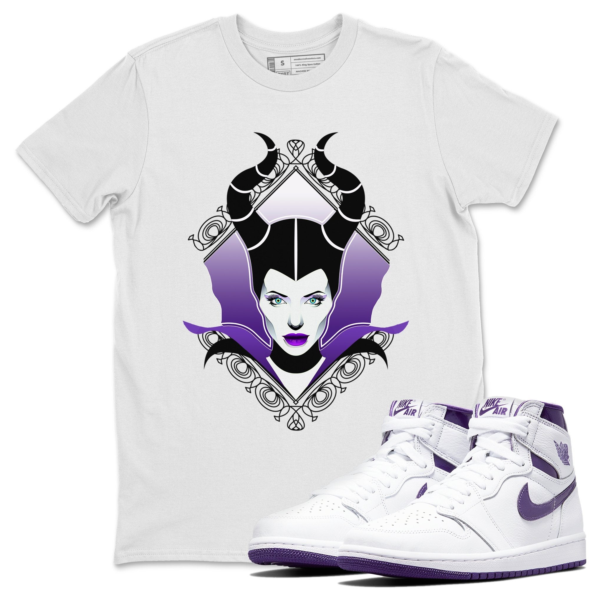 Jordan 1 WMNS Court Purple Shirt To Match Jordans Court Purple Evil Sneaker Tees Jordan 1 WMNS Court Purple Drip Gear Zone Sneaker Matching Clothing Unisex Shirts