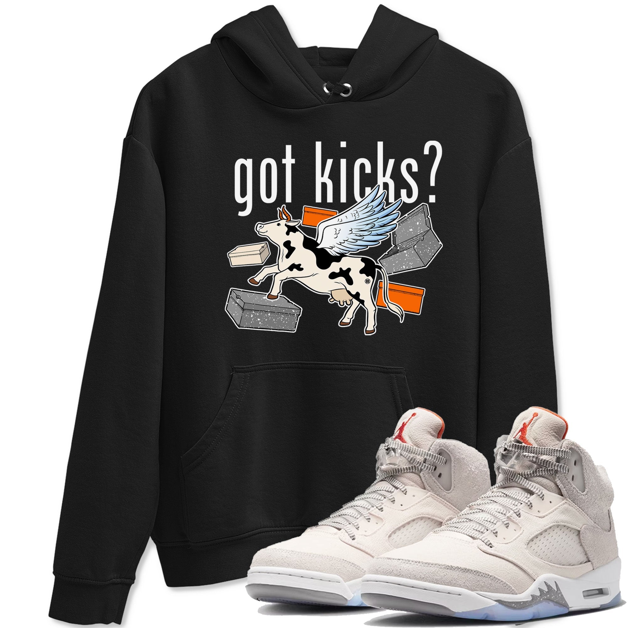 5s Craft shirt to match jordans Cow Got Kicks sneaker tees Air Jordan 5 Craft Drip Gear Zone unisex cotton Black 1 crew neck shirt