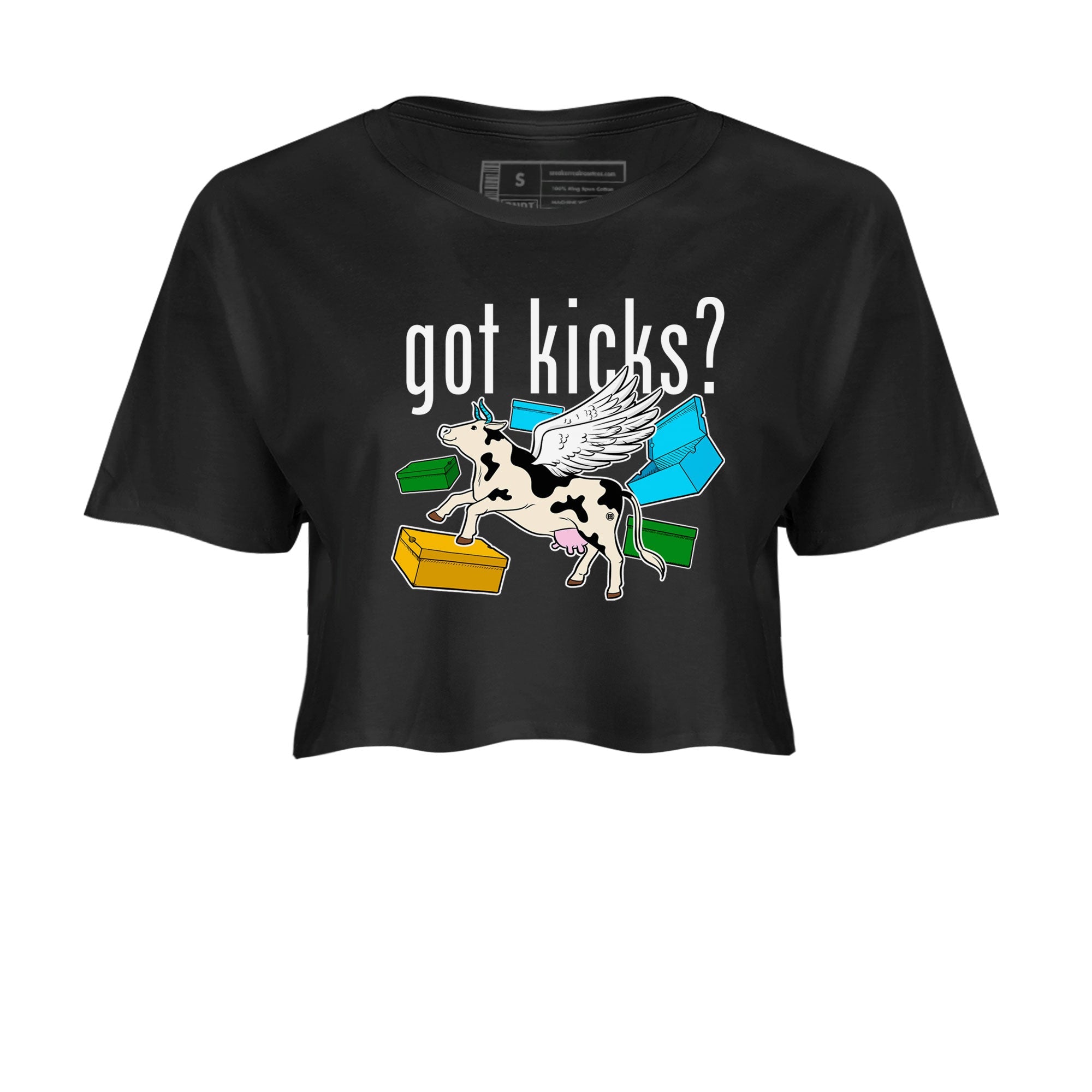 Nike Dunk Chunky Dunky shirt to match jordans Cow Got Kicks sneaker tees Dunks Chunky Dunky Drip Gear Zone Black 2 crop length shirt