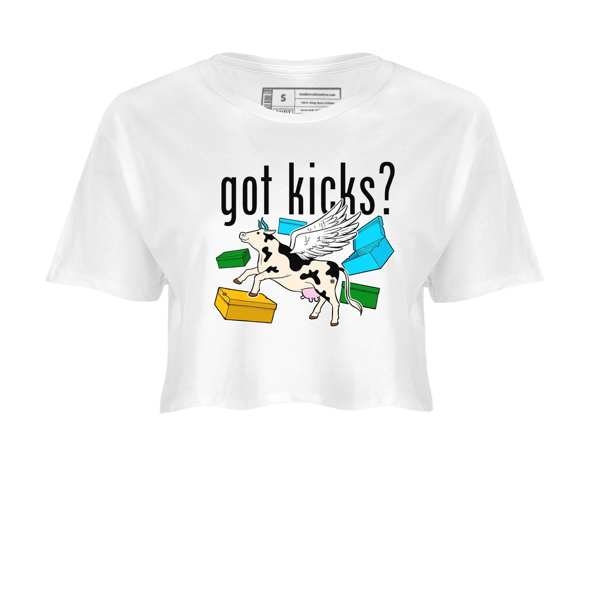 Nike Dunk Chunky Dunky shirt to match jordans Cow Got Kicks sneaker tees Dunks Chunky Dunky Drip Gear Zone White 2 crop length shirt