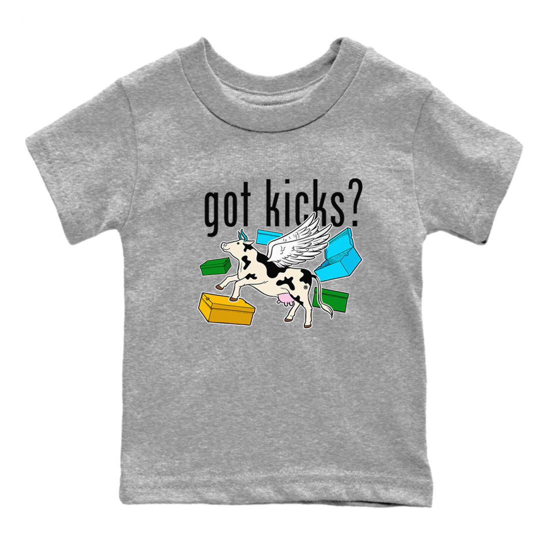 Nike Dunk Chunky Dunky shirt to match jordans Cow Got Kicks sneaker tees Dunks Chunky Dunky Drip Gear Zone baby toddler Heather Grey 2 cotton Shirt