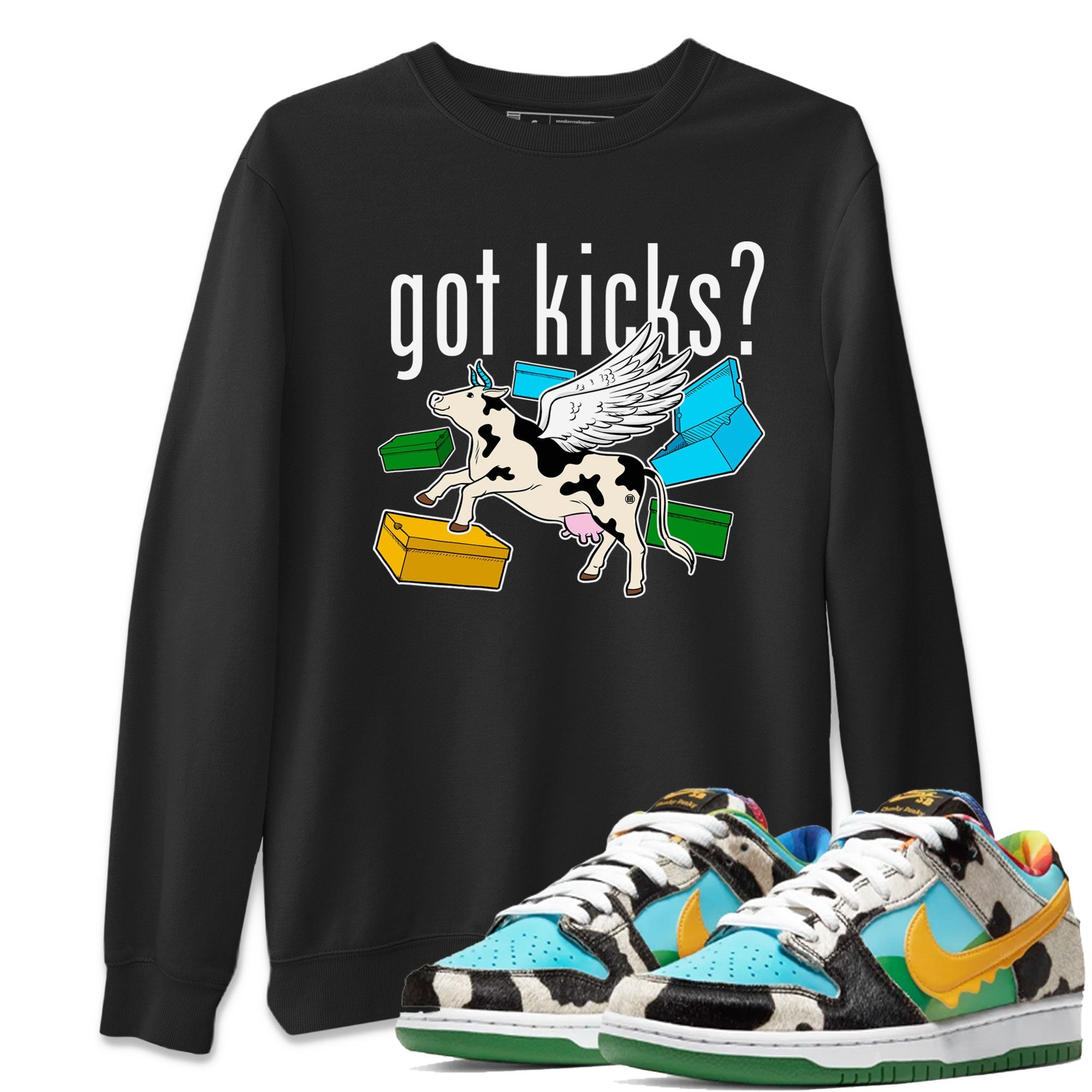 Nike Dunk Chunky Dunky shirt to match jordans Cow Got Kicks sneaker tees Dunks Chunky Dunky Drip Gear Zone unisex cotton Black 1 crew neck shirt
