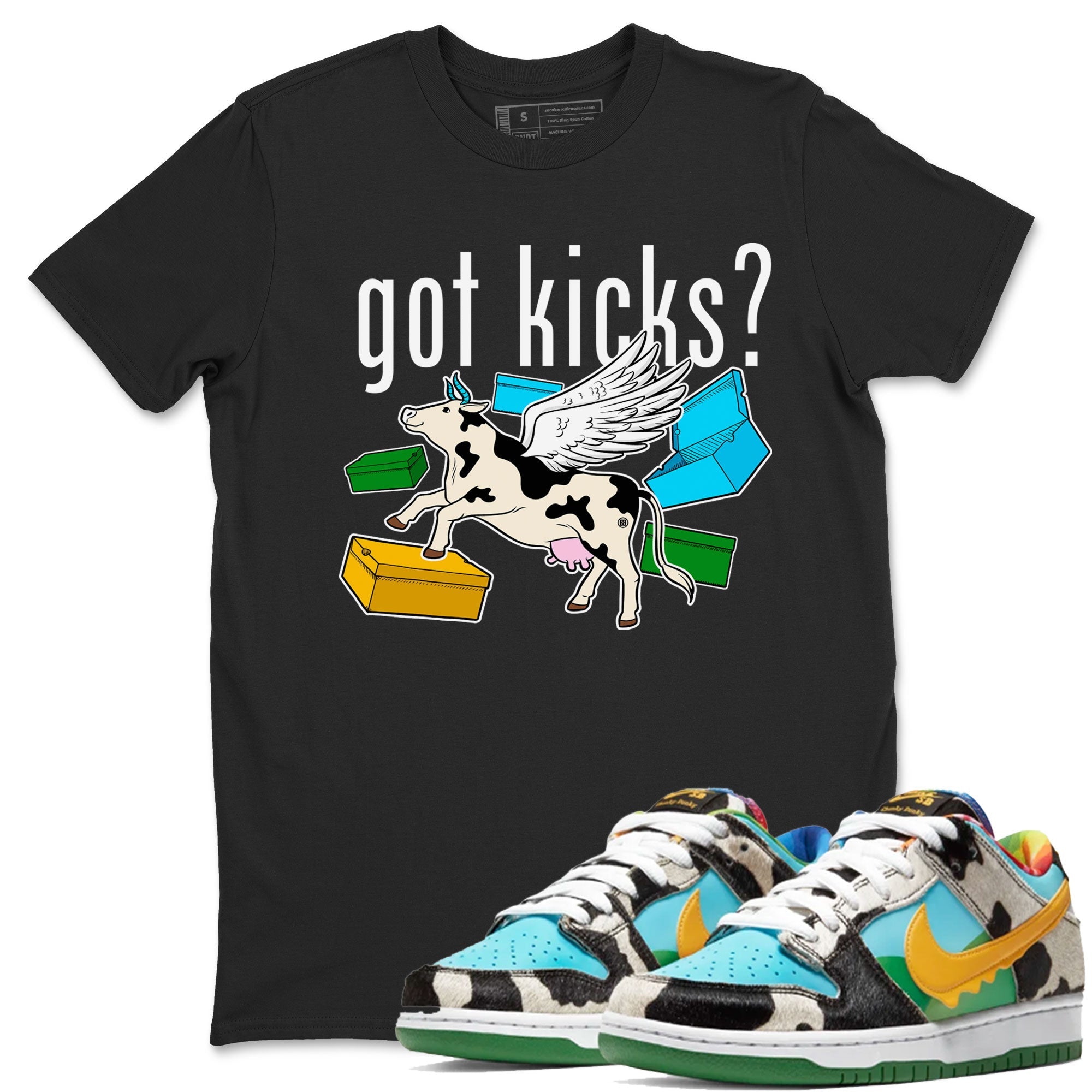Nike Dunk Chunky Dunky shirt to match jordans Cow Got Kicks sneaker tees Dunks Chunky Dunky Drip Gear Zone unisex cotton Black 1 crew neck shirt