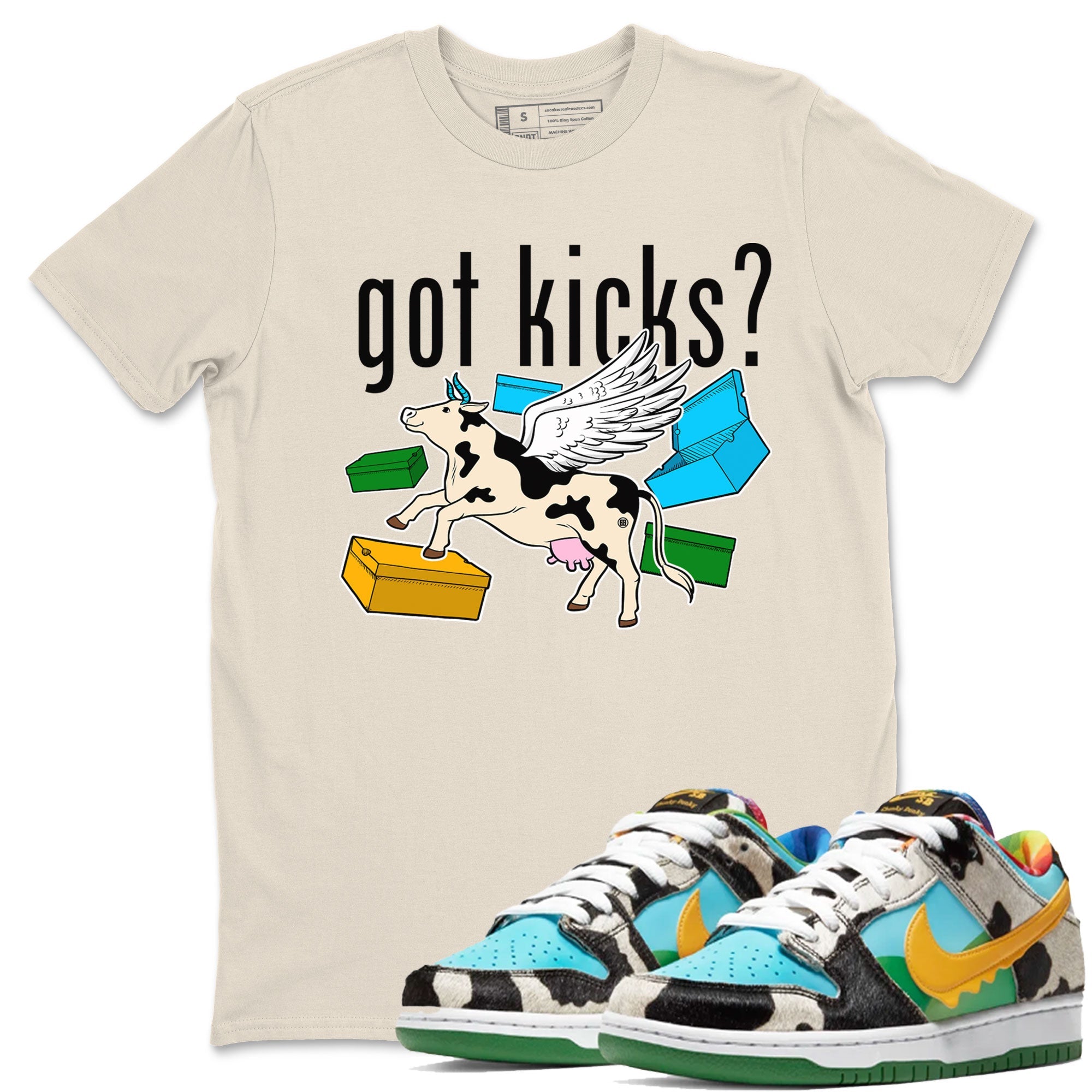 Nike Dunk Chunky Dunky shirt to match jordans Cow Got Kicks sneaker tees Dunks Chunky Dunky Drip Gear Zone unisex cotton Natural 1 crew neck shirt