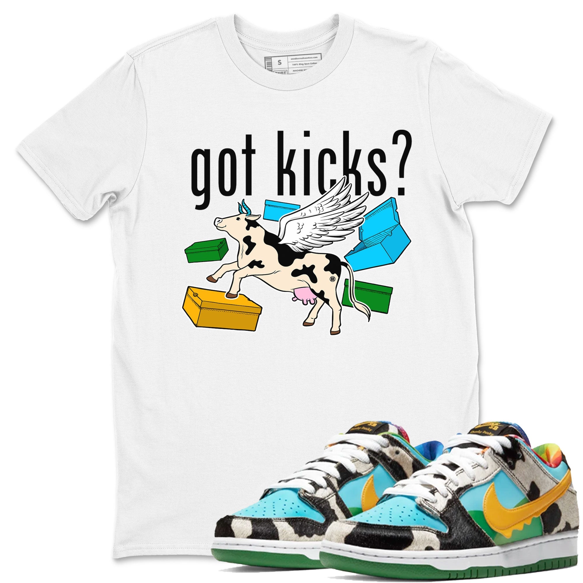 Nike Dunk Chunky Dunky shirt to match jordans Cow Got Kicks sneaker tees Dunks Chunky Dunky Drip Gear Zone unisex cotton White 1 crew neck shirt